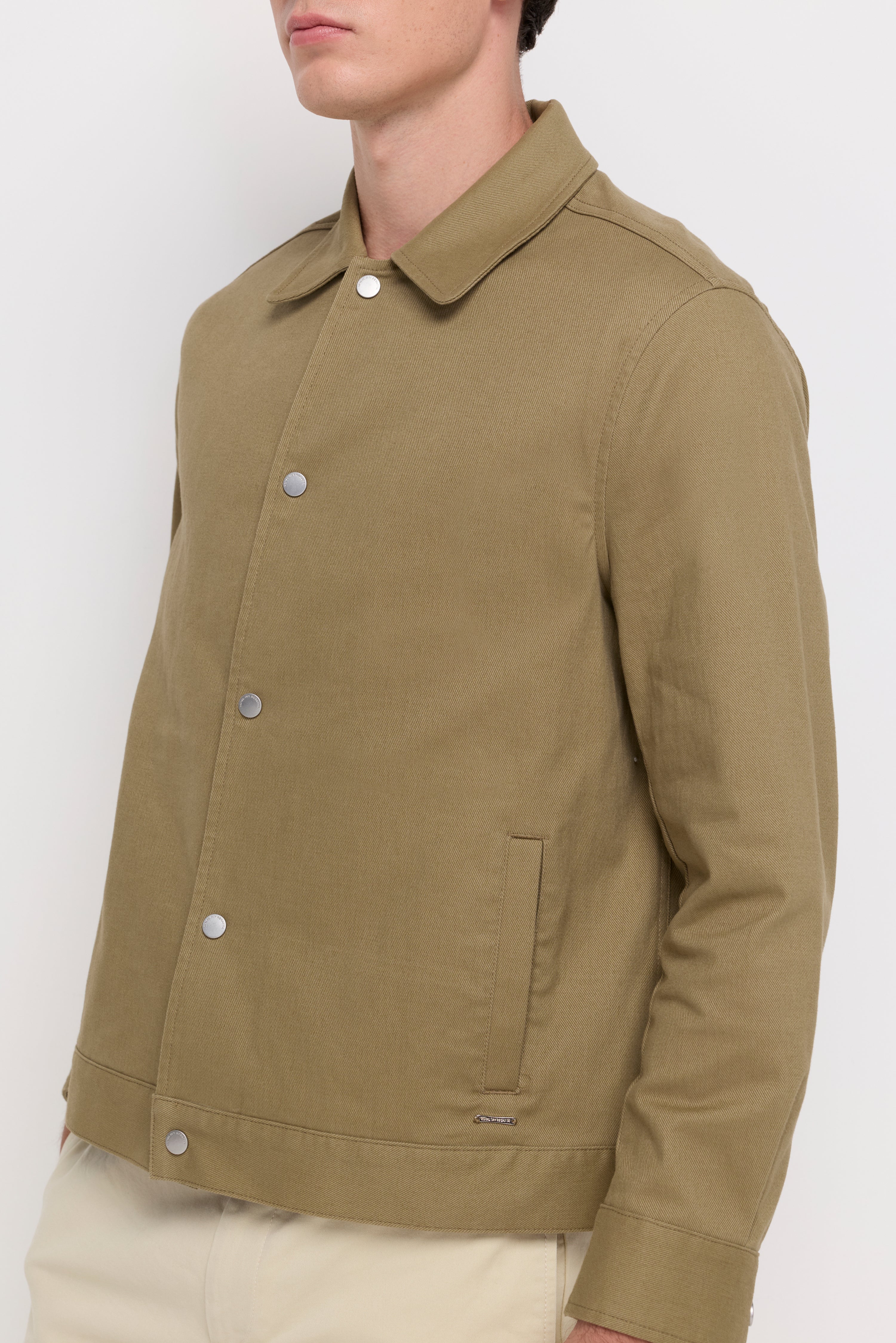 Essential Snap-Front Utility Jacket Green