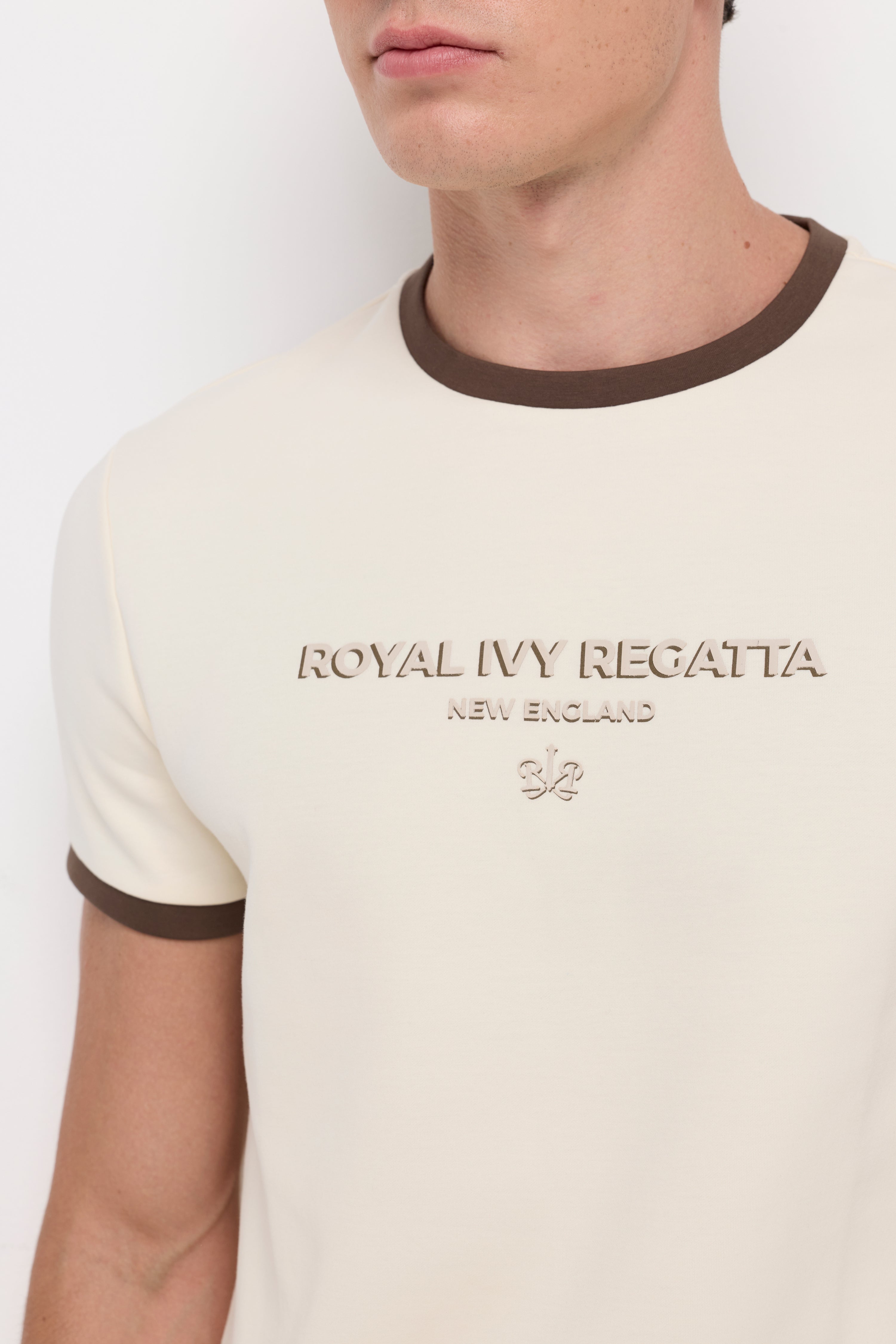 Contrast Collar Tee Cream