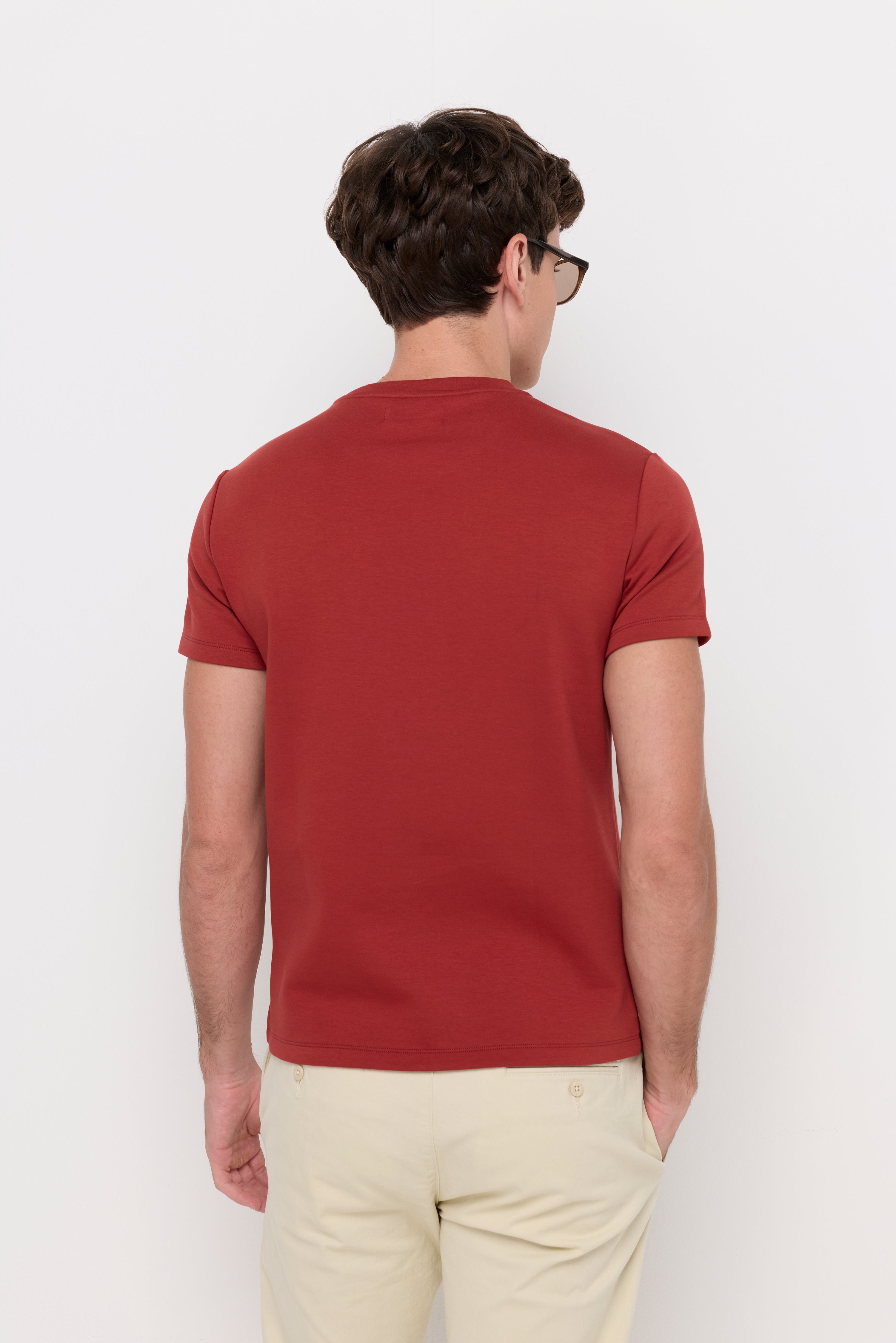Embroidered Crest T-Shirt Red