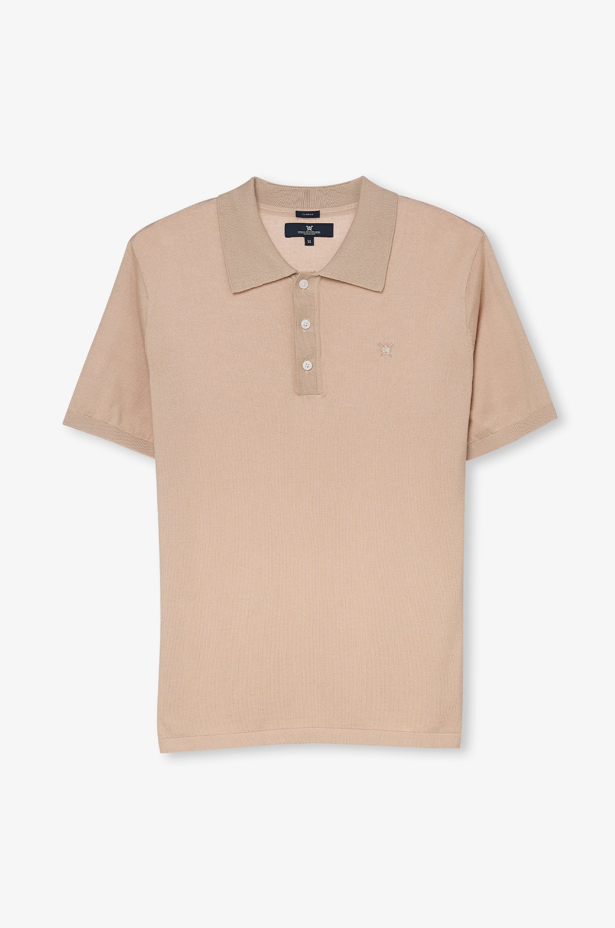 Pique Knitwear Polo Cotton Beige