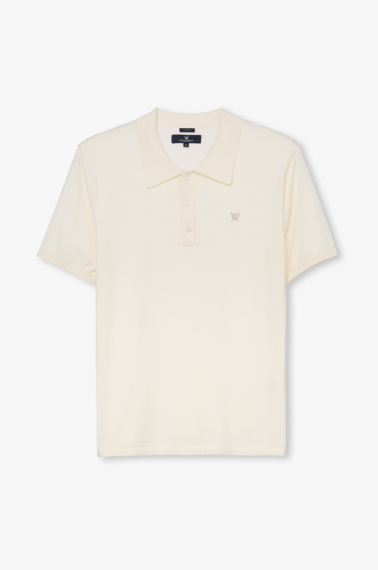 Pique Knitwear Polo Cotton Cream