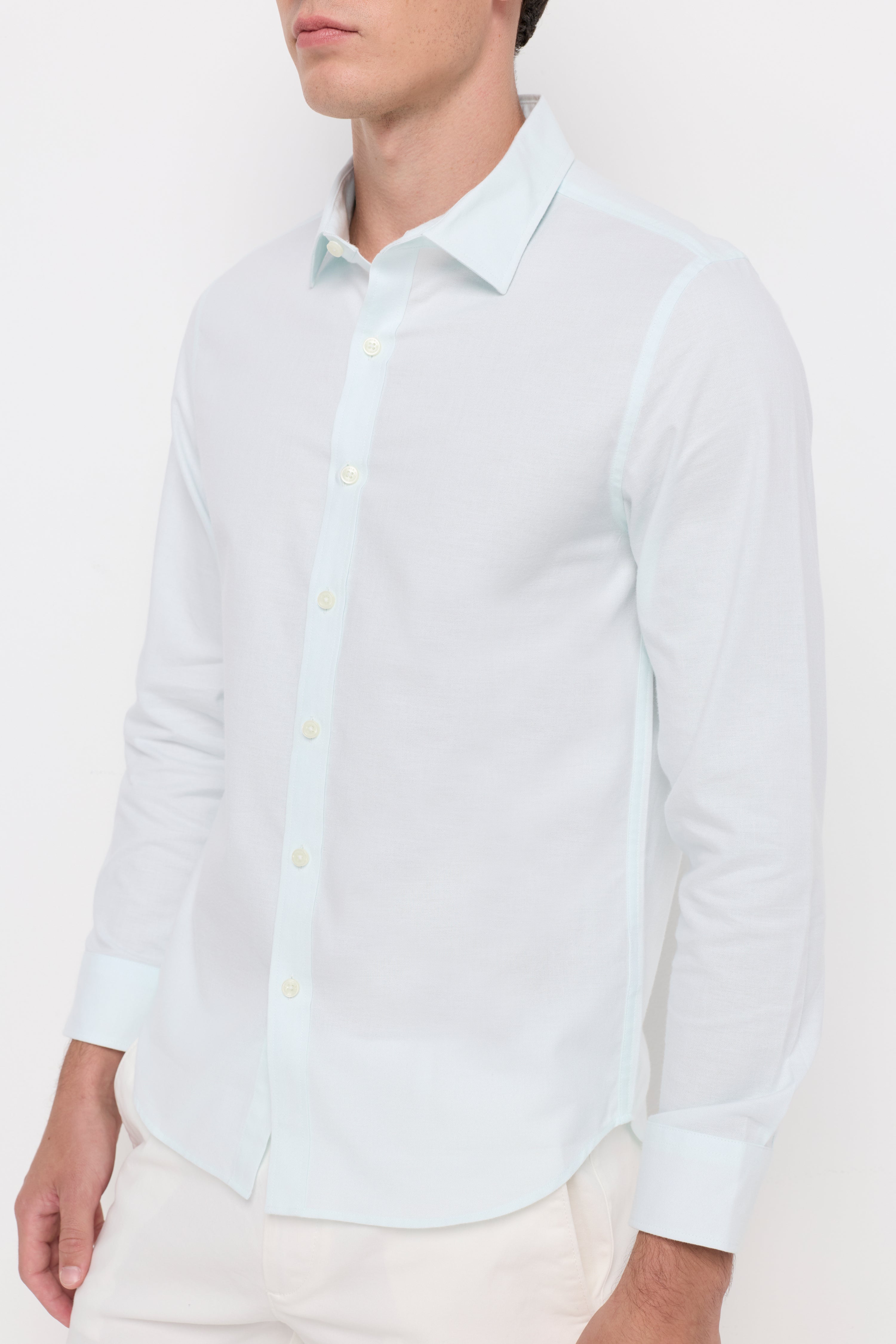 Classic Refined Cotton Shirt Blue