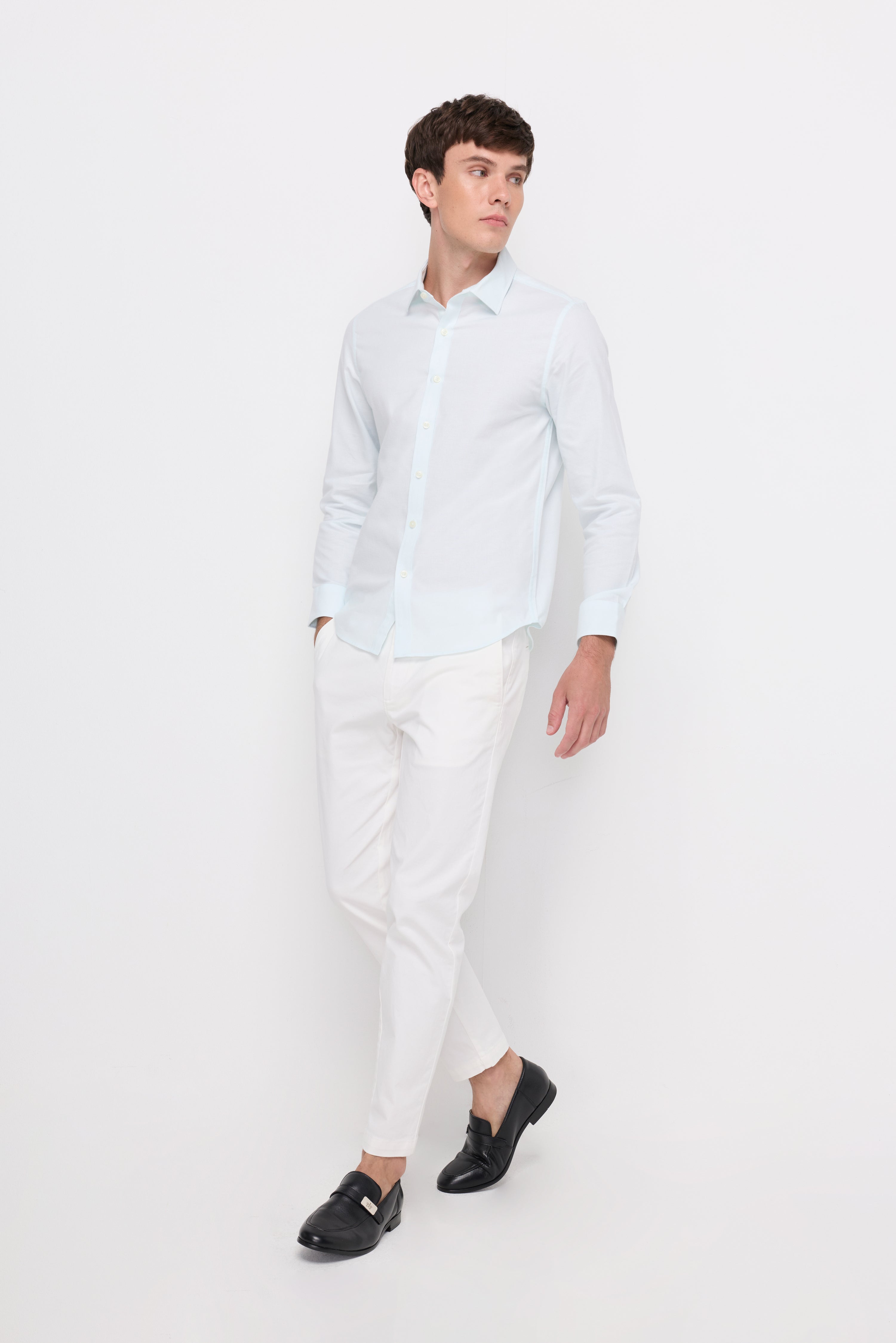 Classic Refined Cotton Shirt Blue