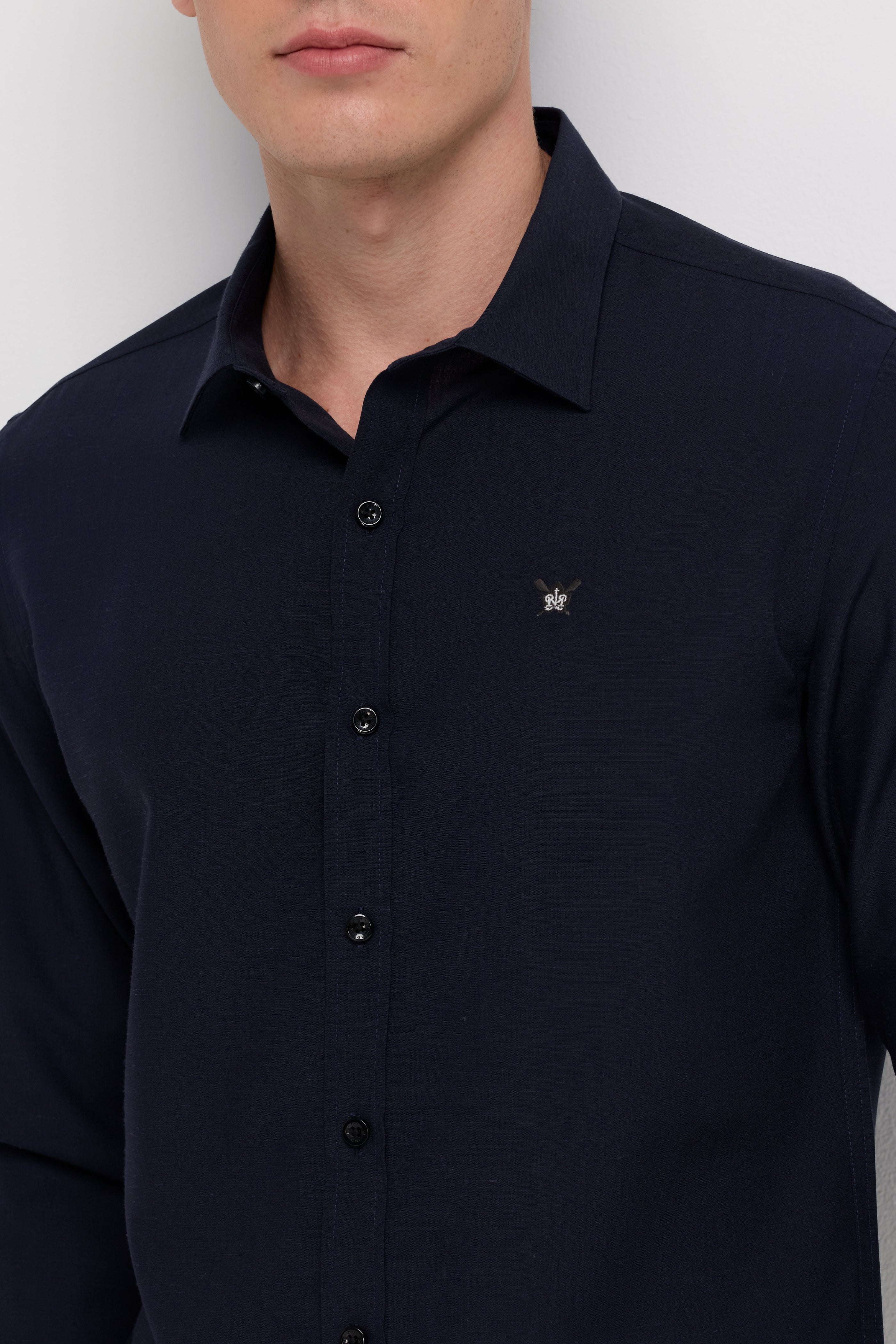 Heritage Cotton Shirt Navy