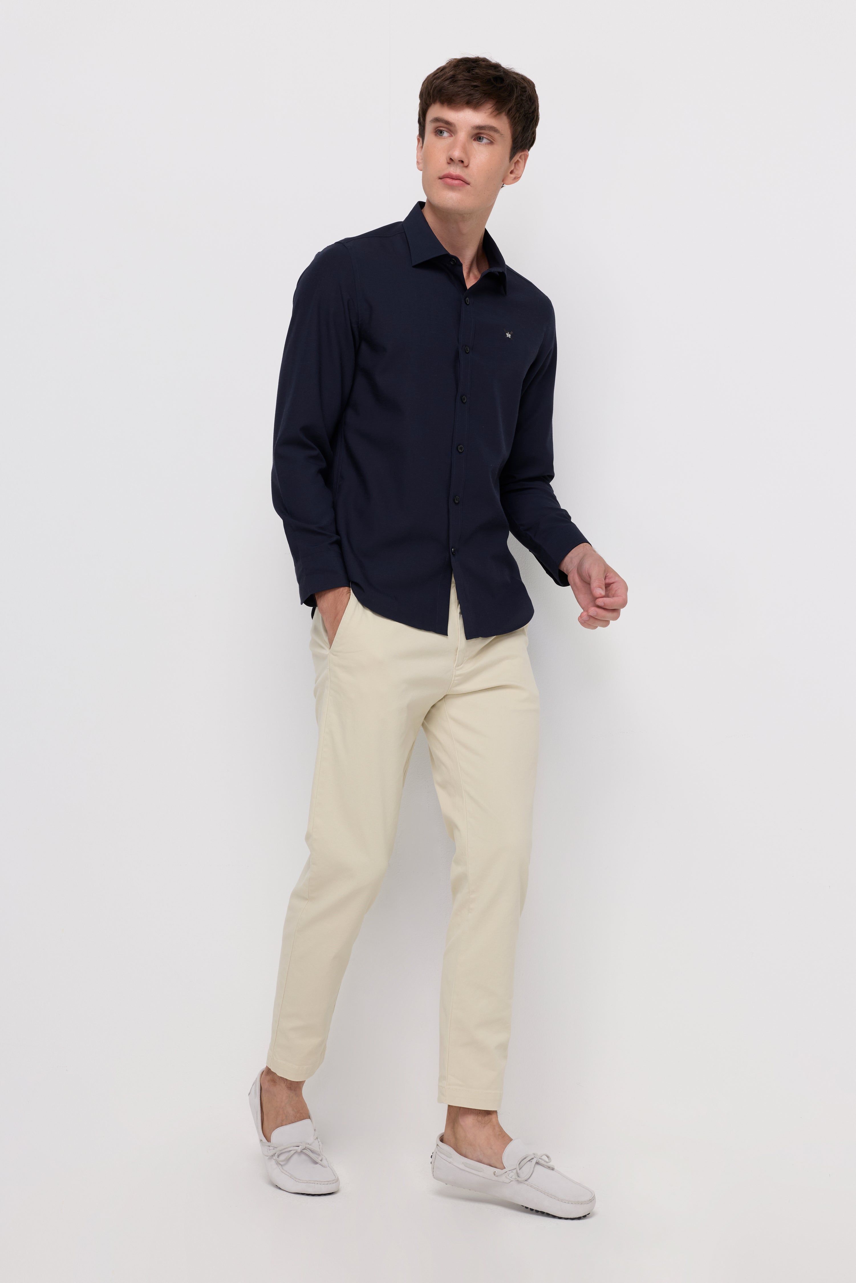 Heritage Cotton Shirt Navy