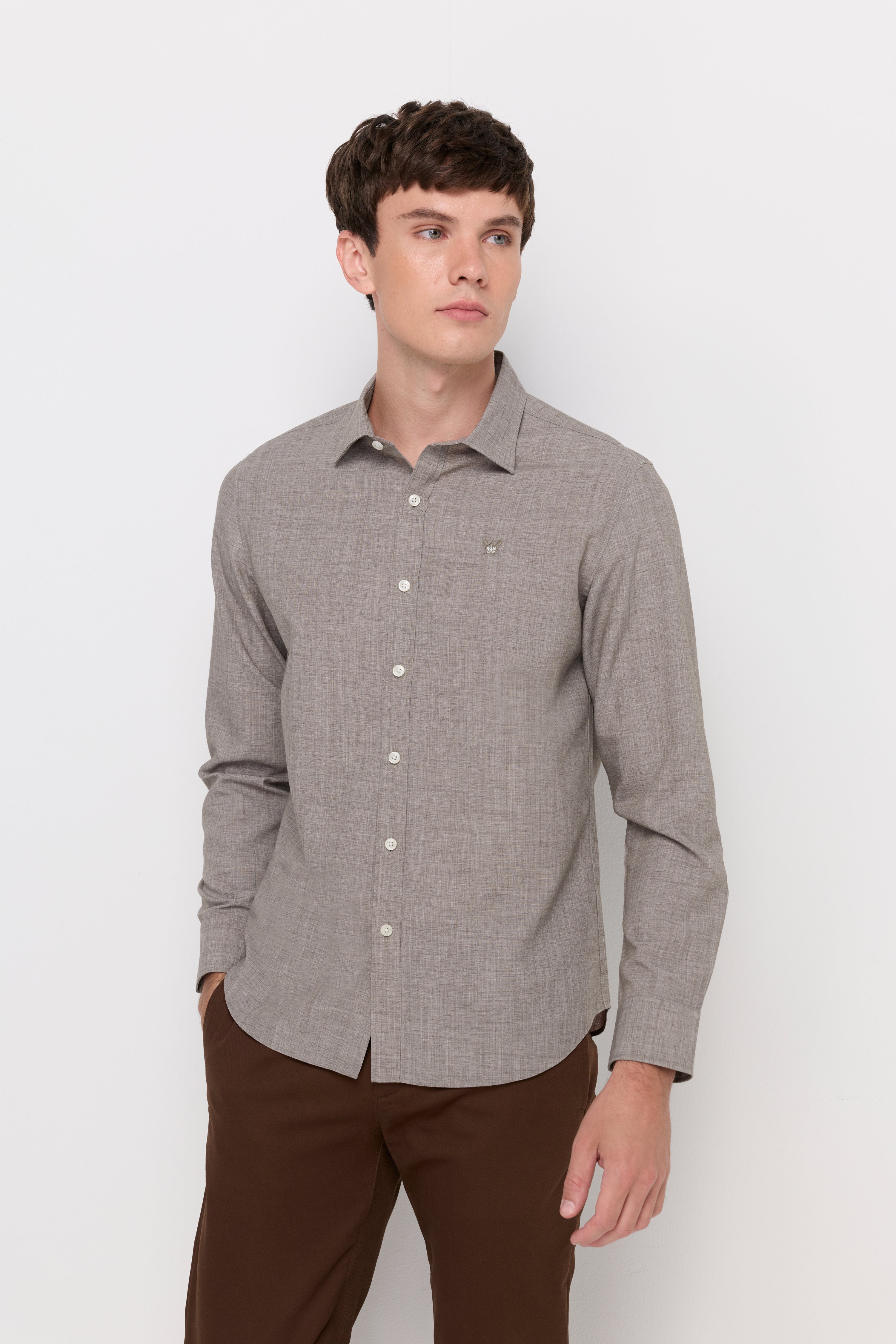 Heritage Cotton Shirt Brown