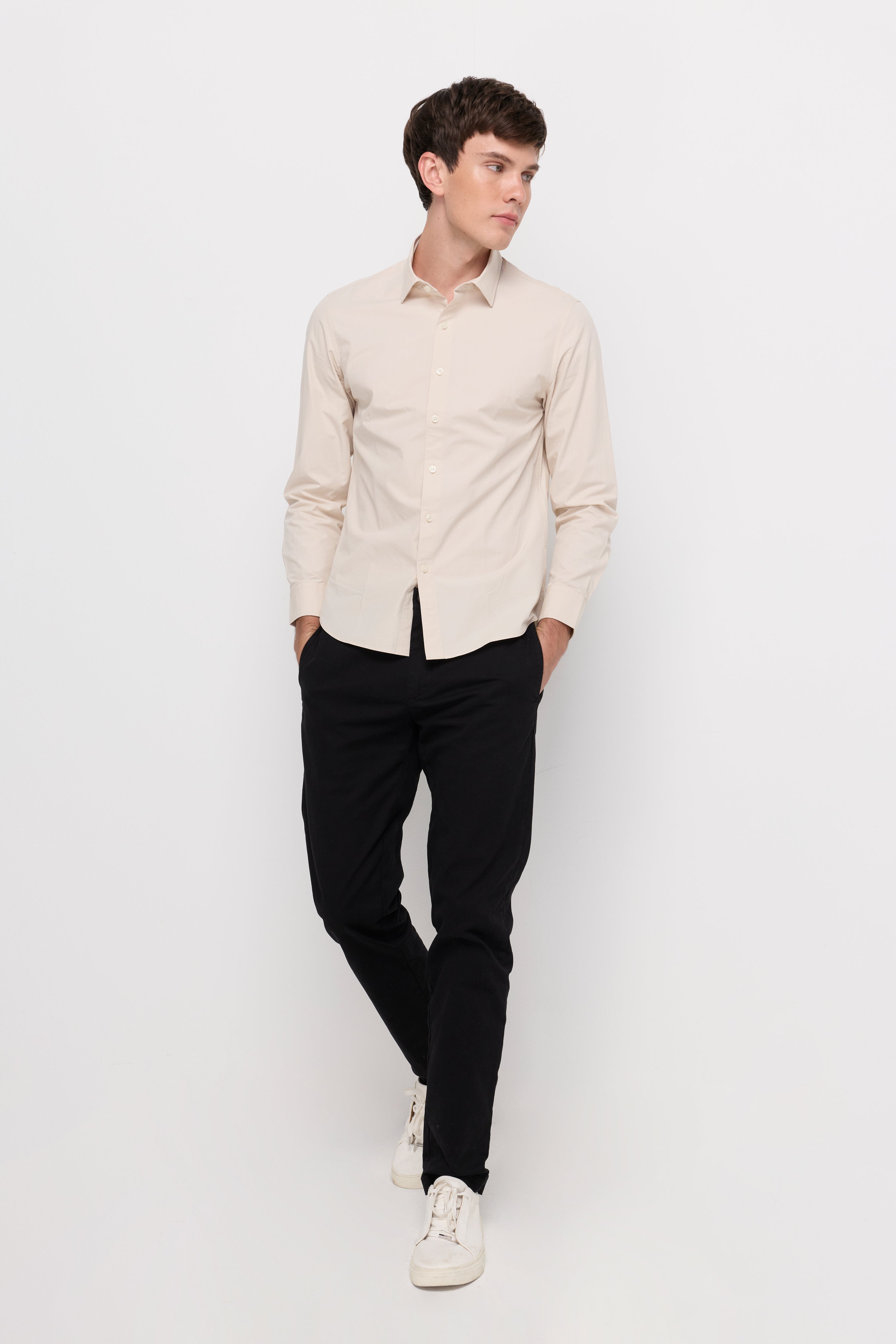 Minimal Classic Shirt Light Beige