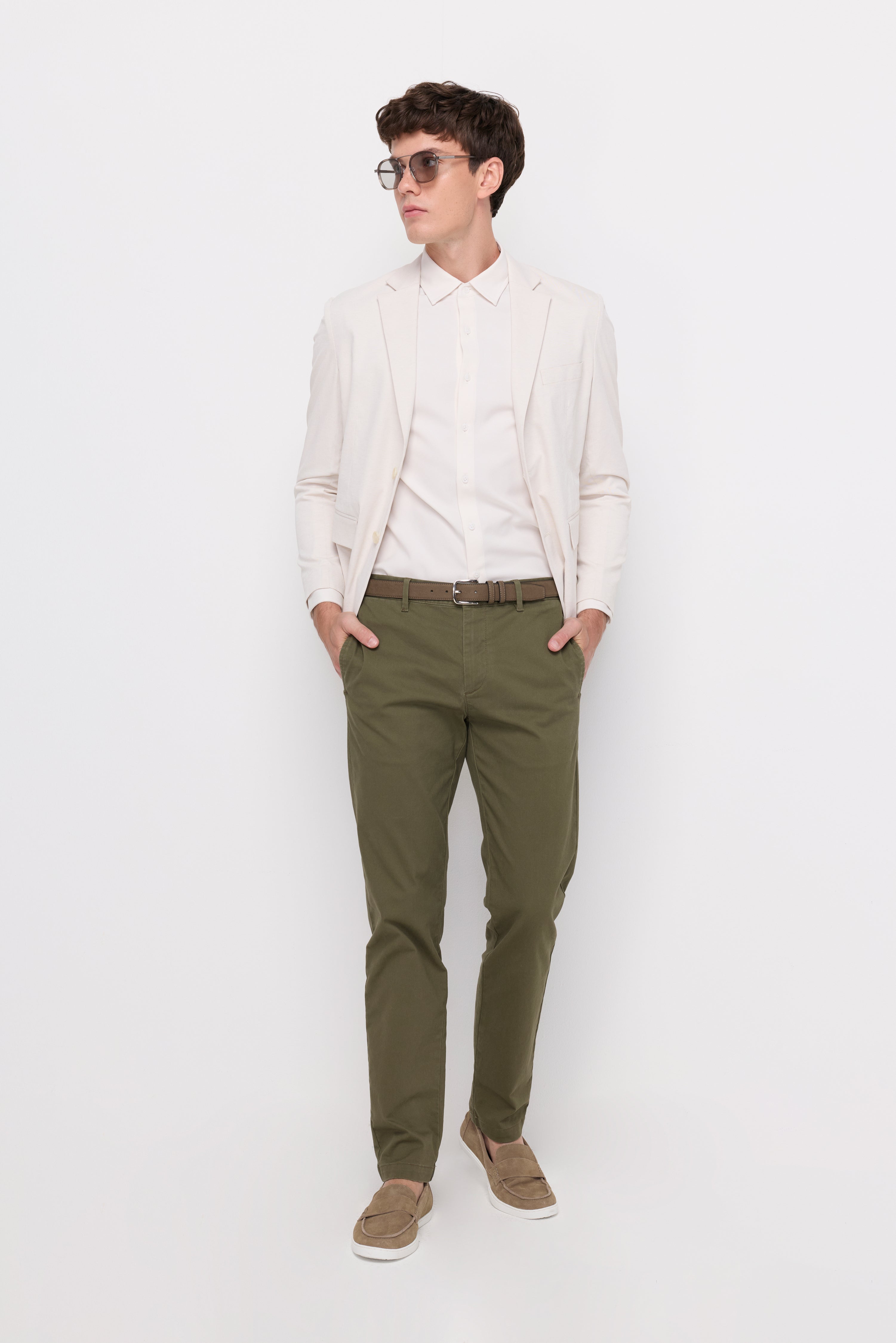 Textured Tailored Blazer Light Beige
