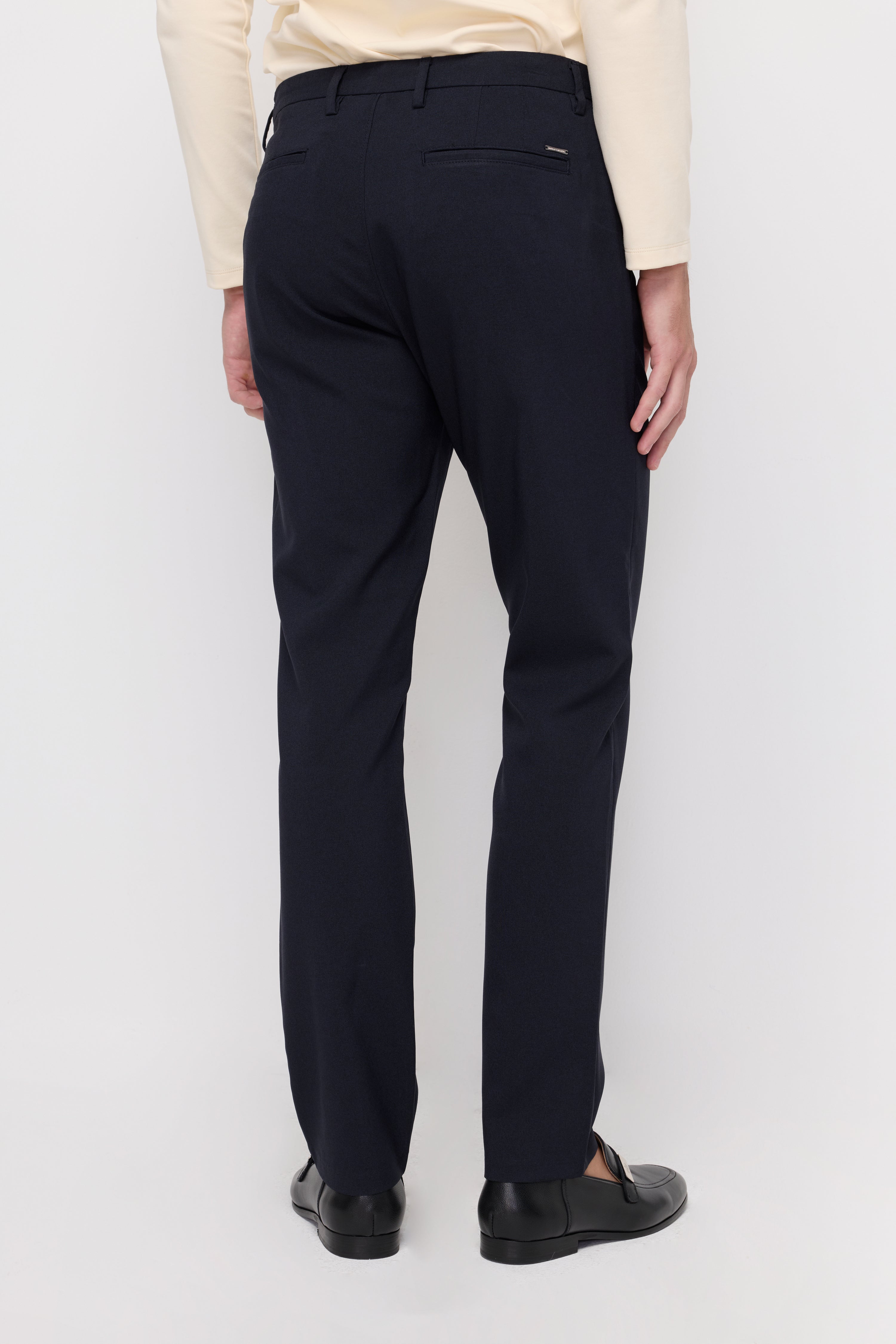 Tailored Slim-Fit Suit Trousers Navy