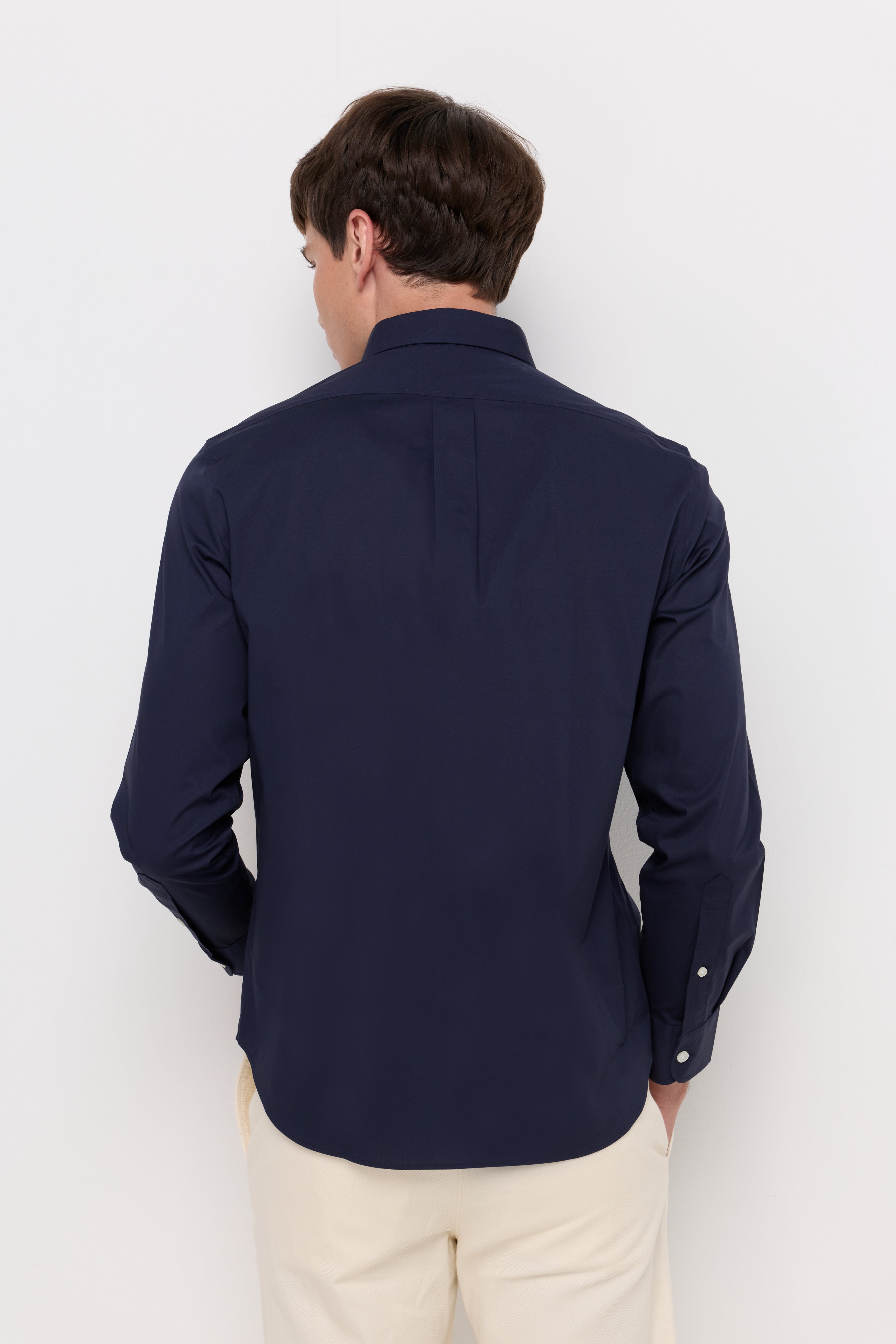 Essential Cotton Twill Shirt Navy