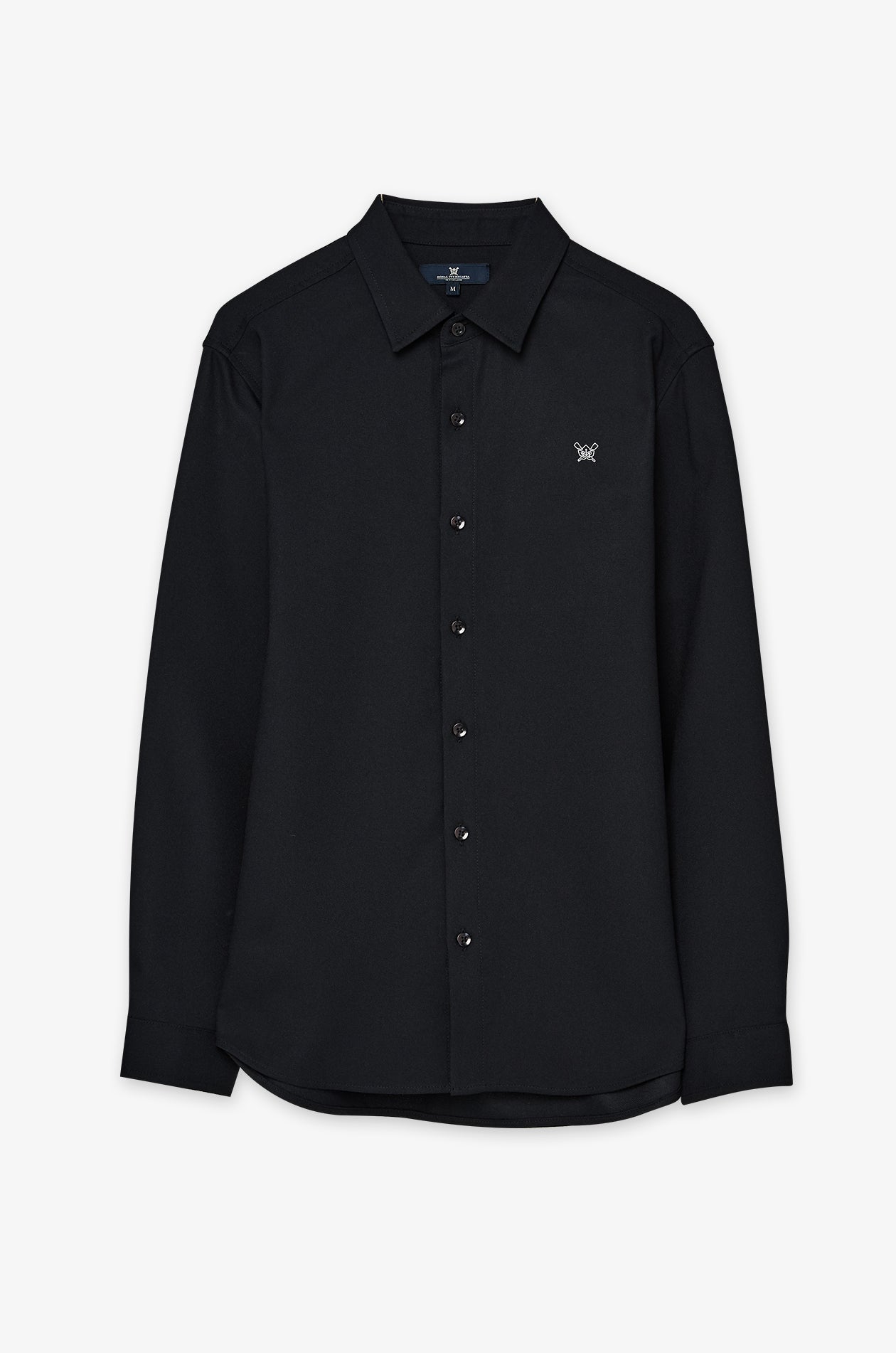 Textured Embroidered Shirt Navy