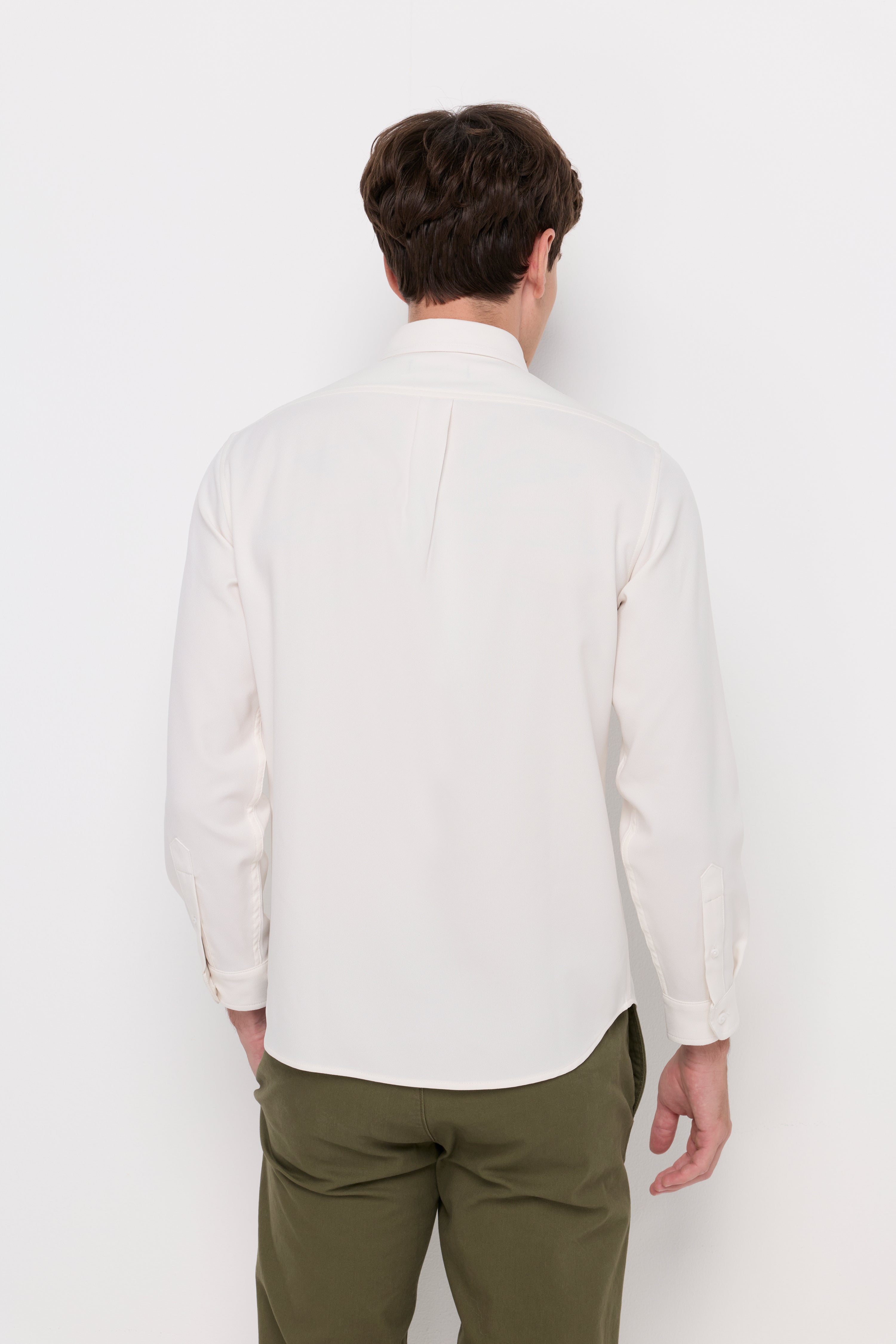 Textured Embroidered Shirt Off-White