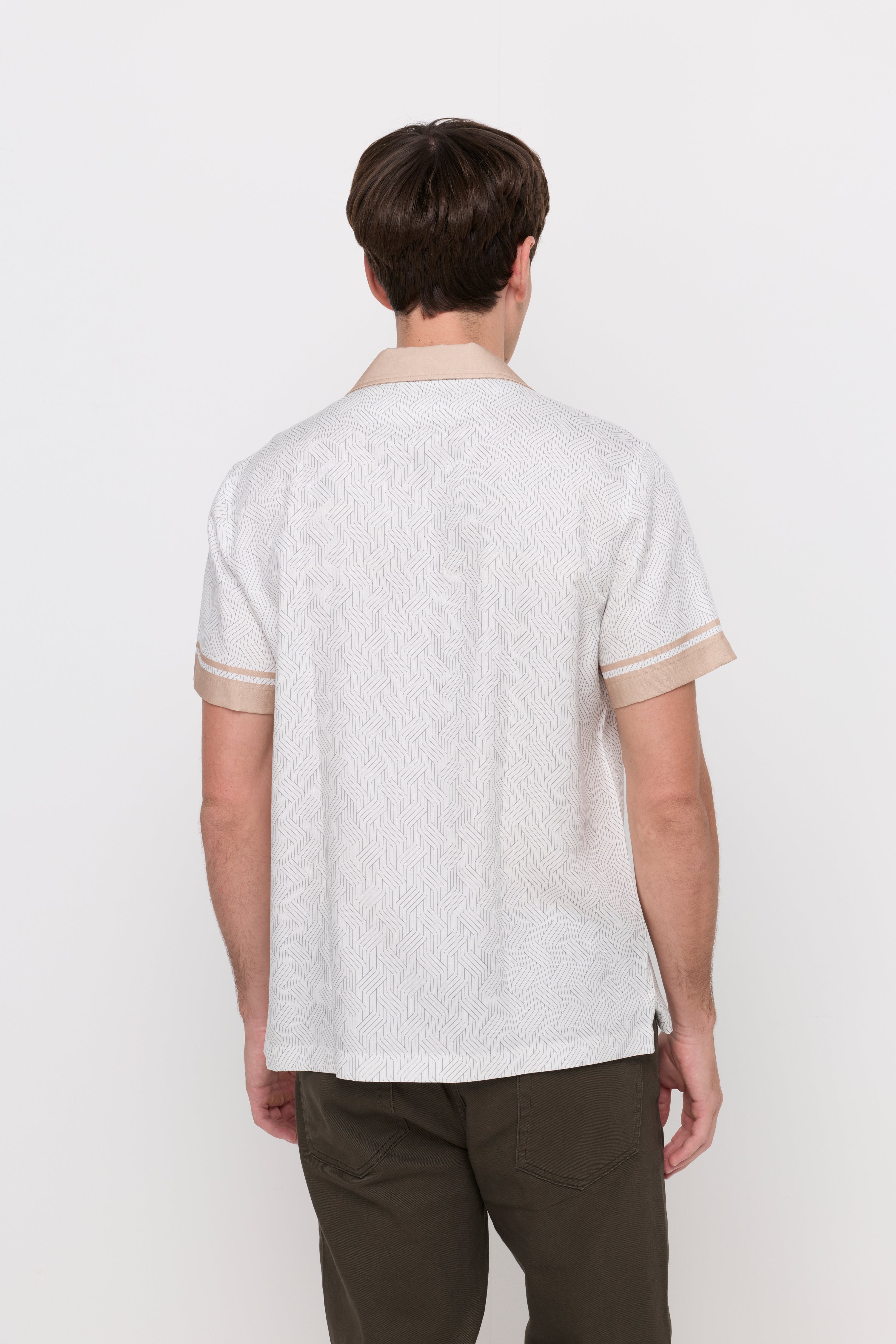 Tropical Resort Camp Shirt Off-White