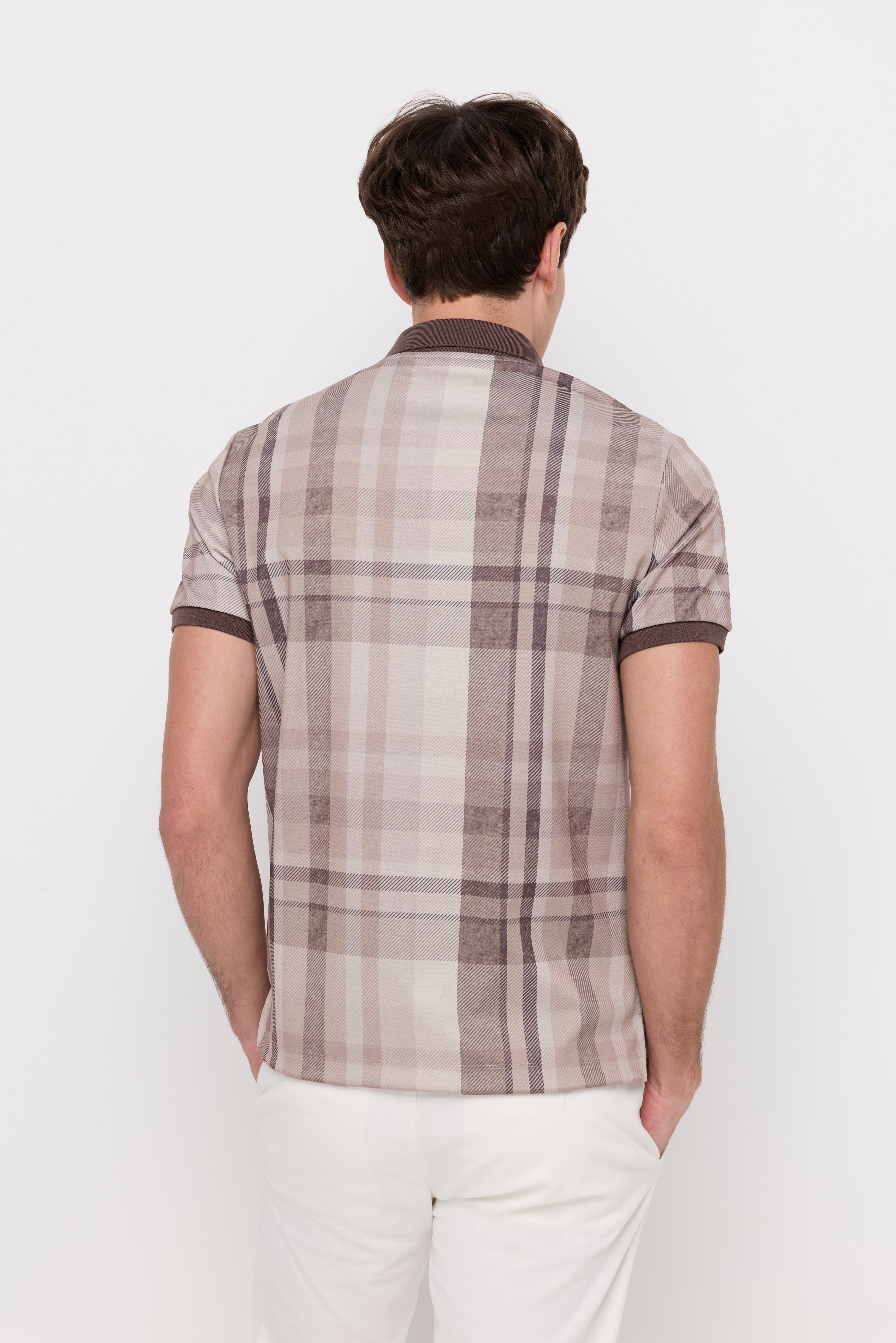 Heritage Check Polo Shirt Check Brown