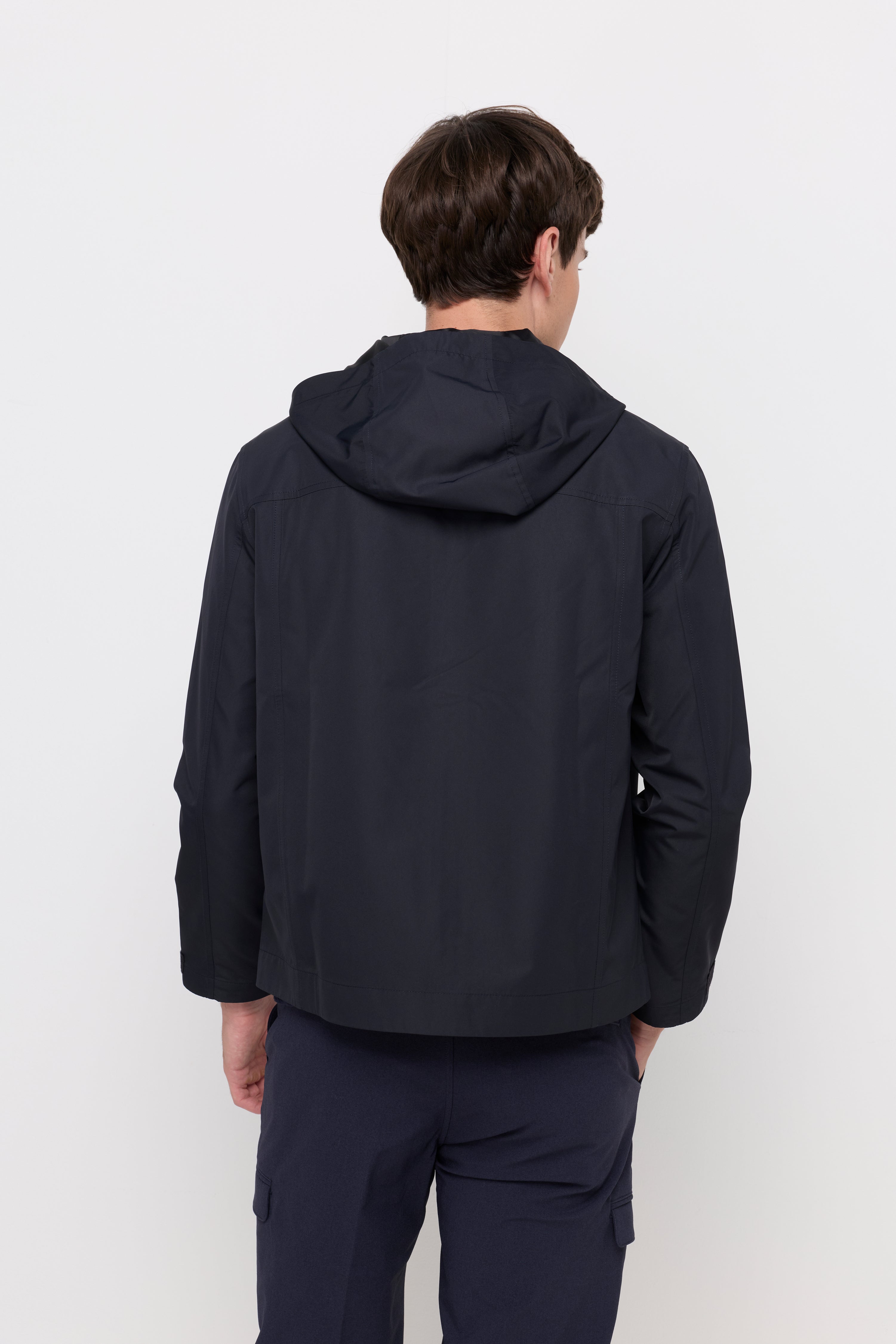 Zip-Up Hooded Jacket Navy