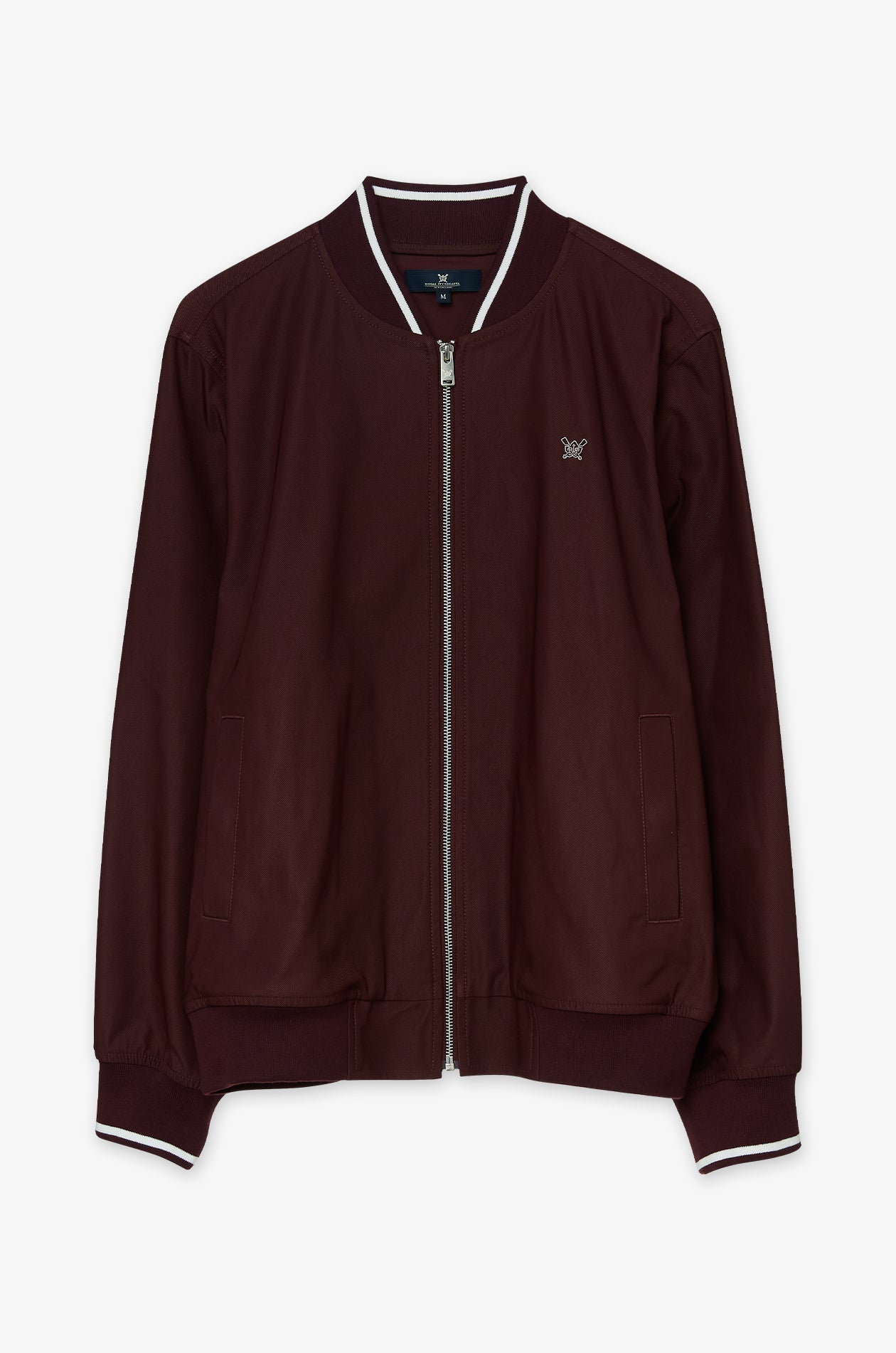 Twill Bomber Jacket Maroon