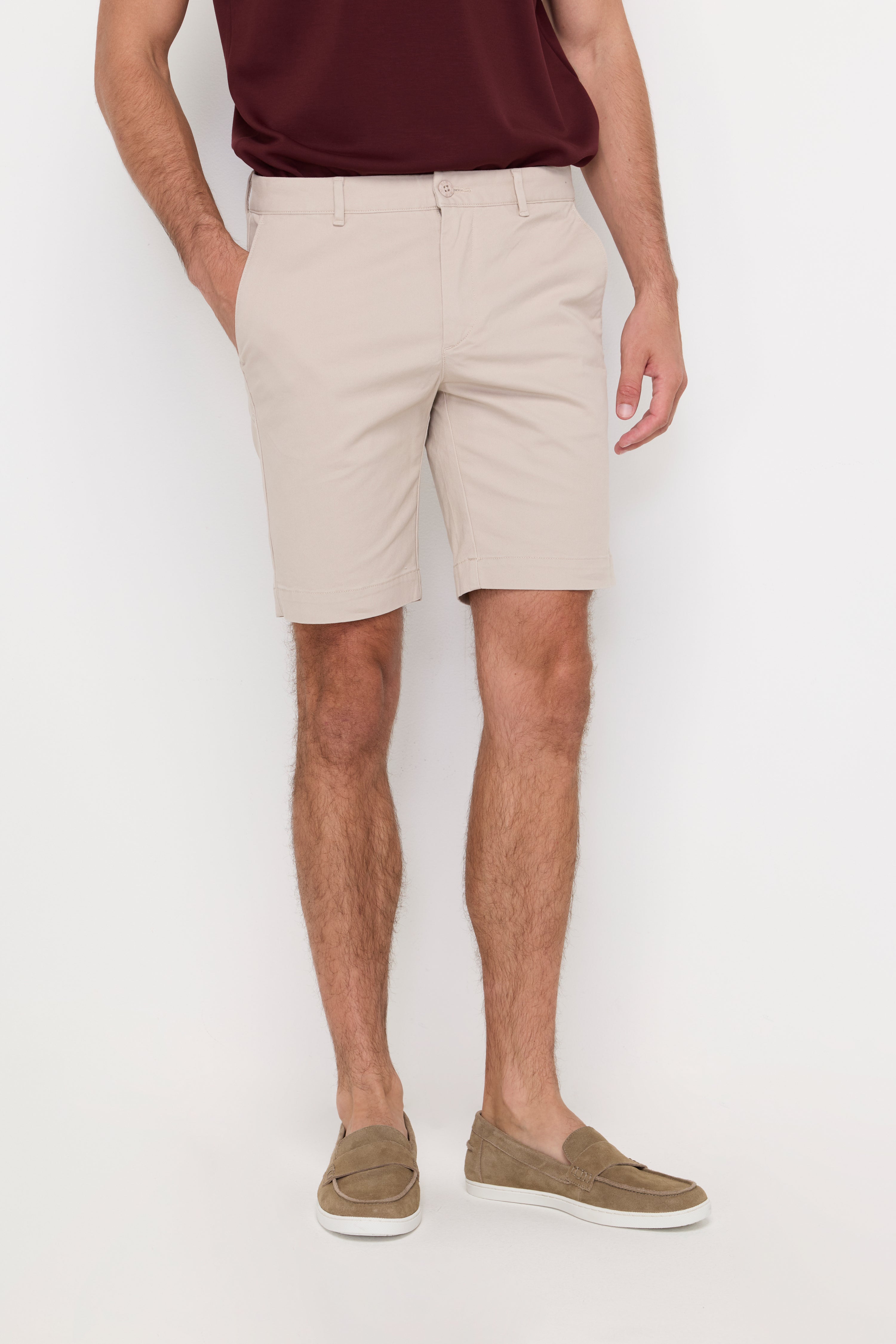 Essential Cotton Chino Shorts Beige