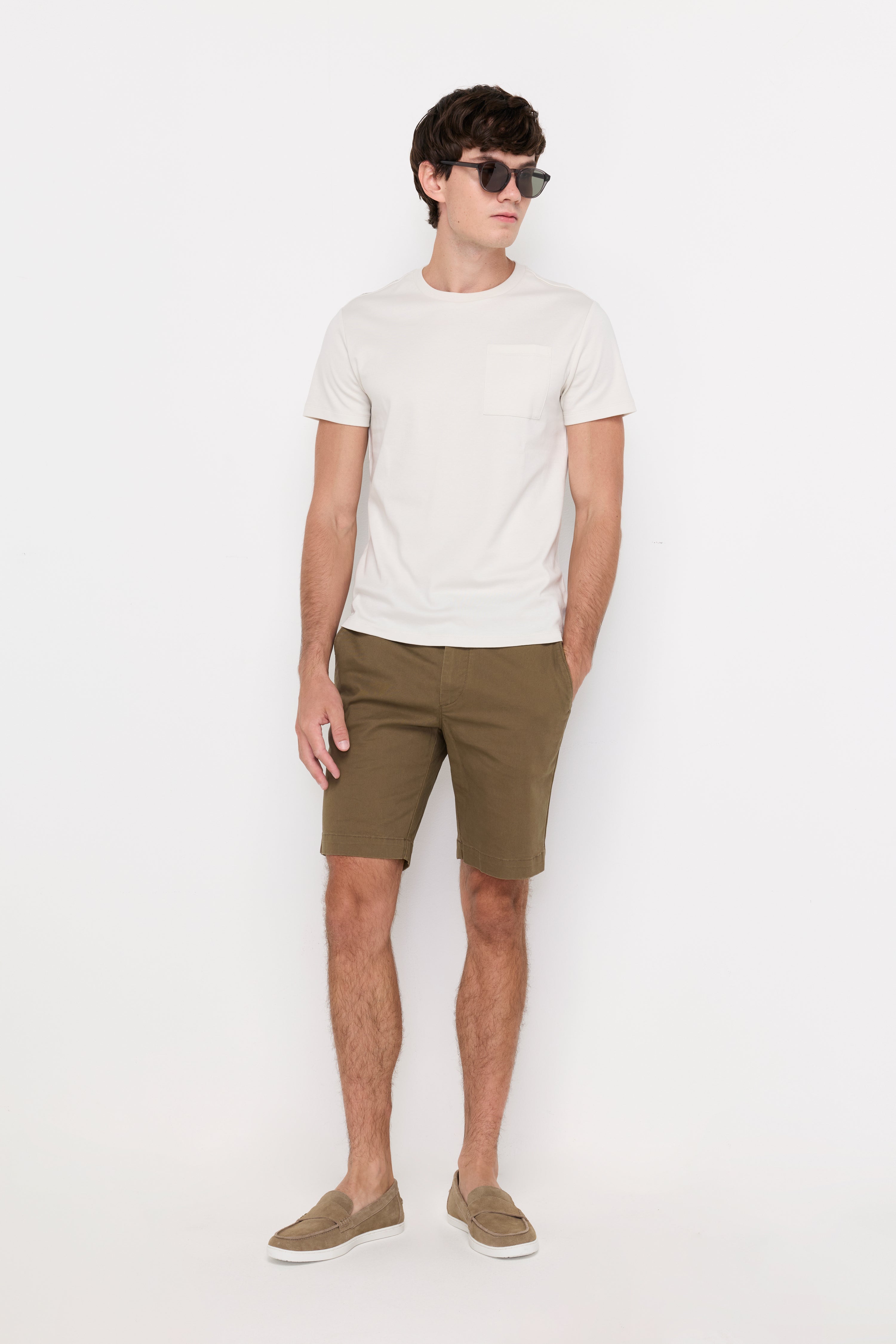 Essential Cotton Chino Shorts Brown