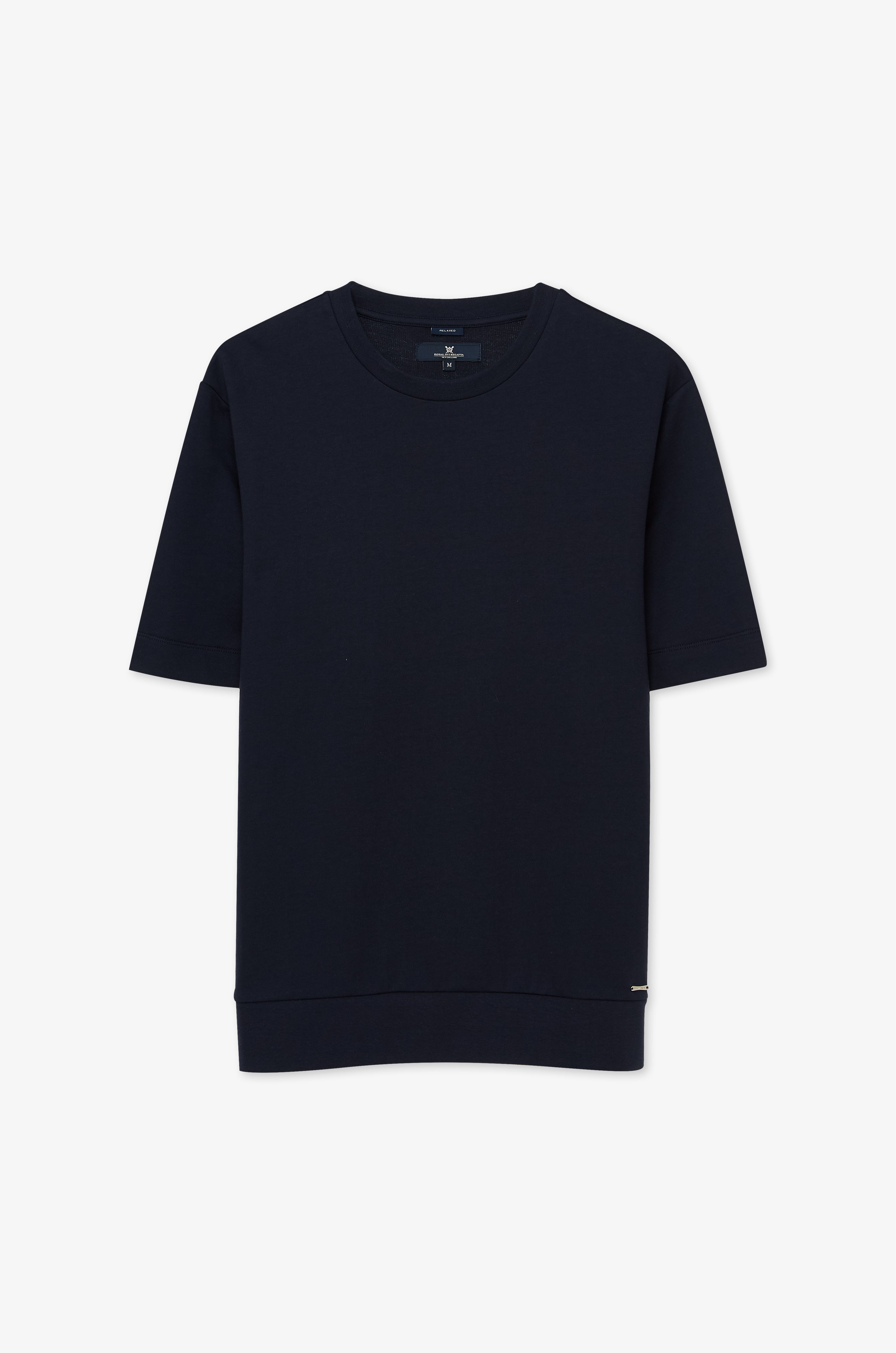 Essential Textured Knit Tee Navy
