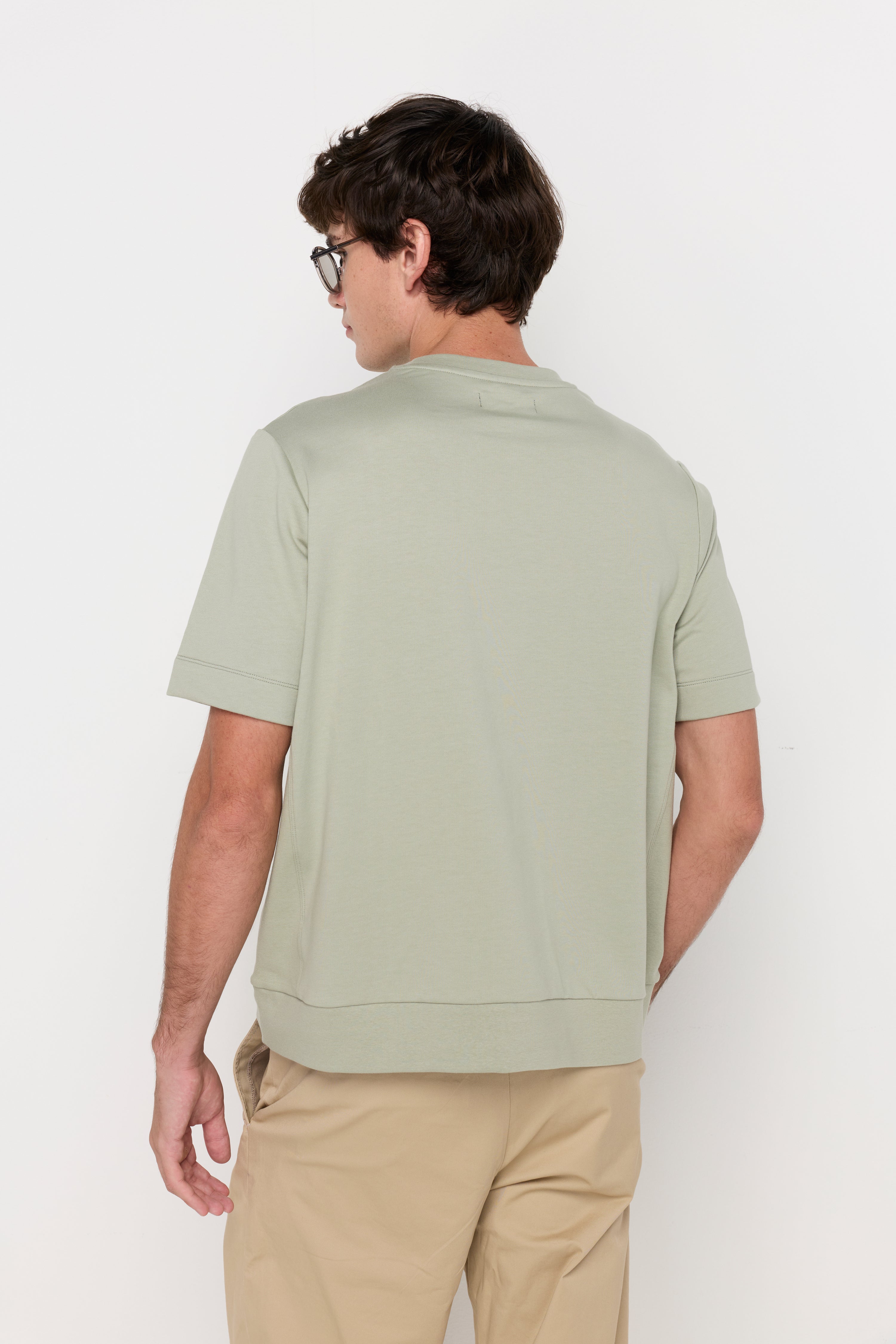 Essential Textured Knit Tee Light Green