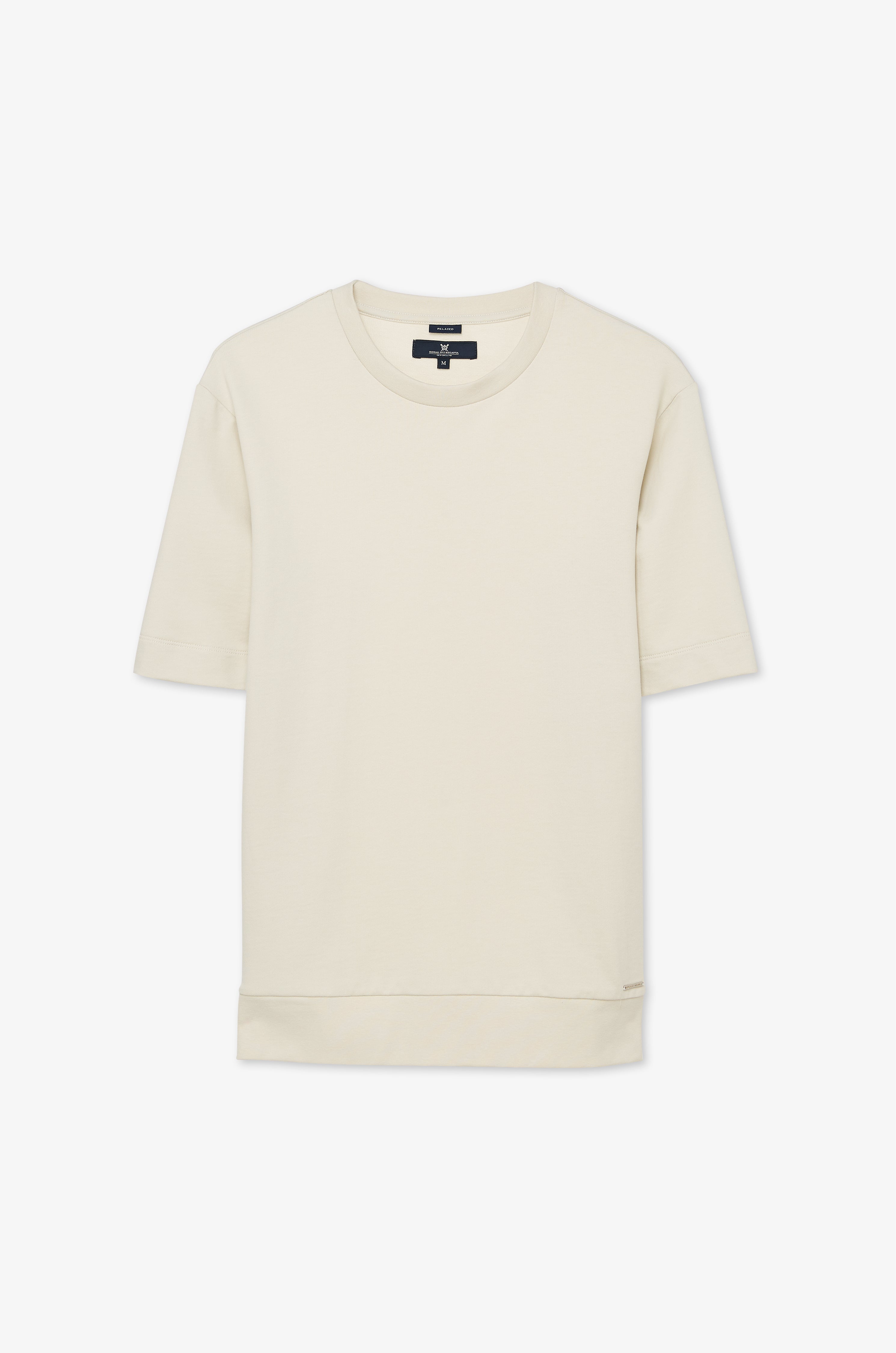 Essential Textured Knit Tee Light Grey