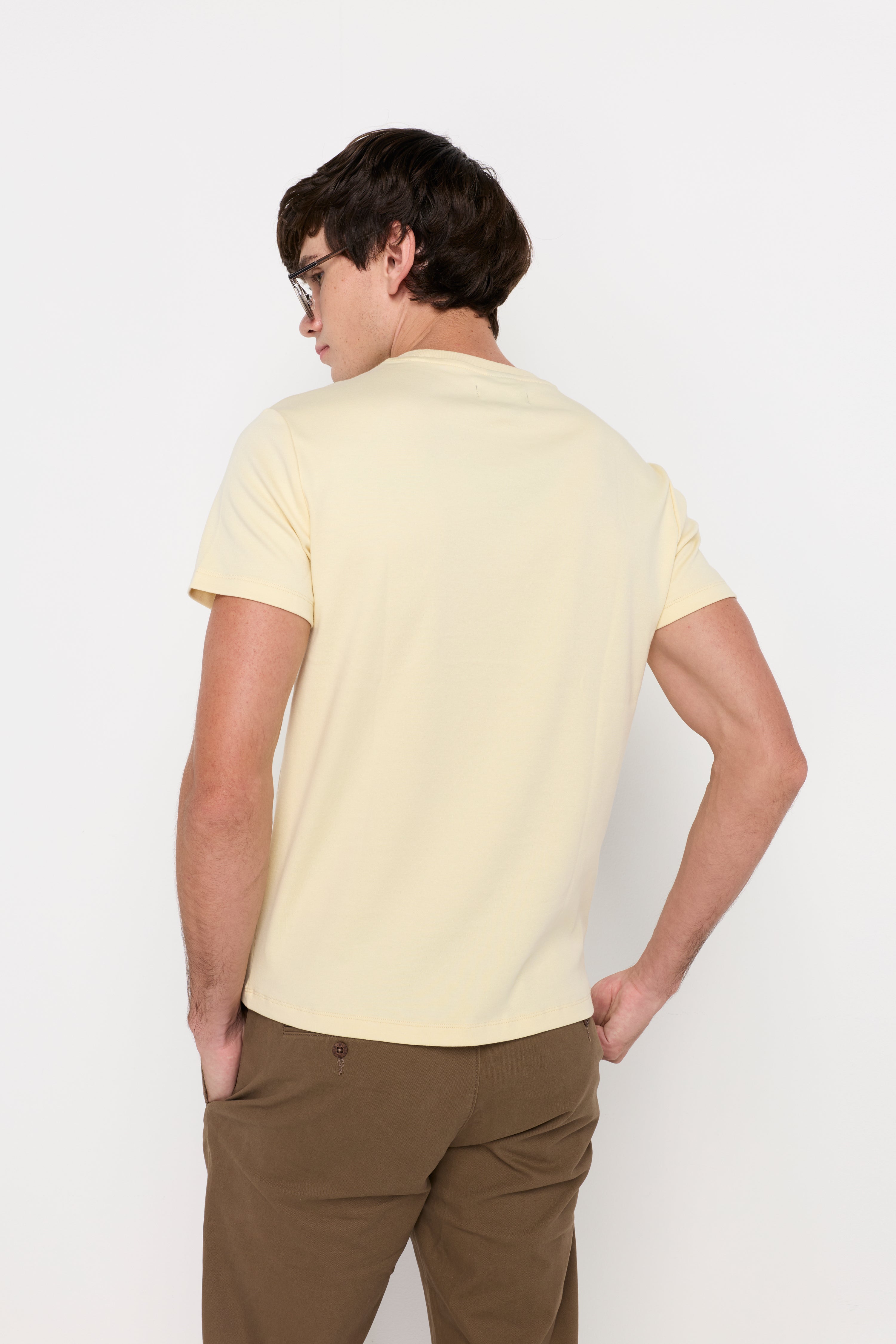 Essential Cotton Pocket Tee Yellow