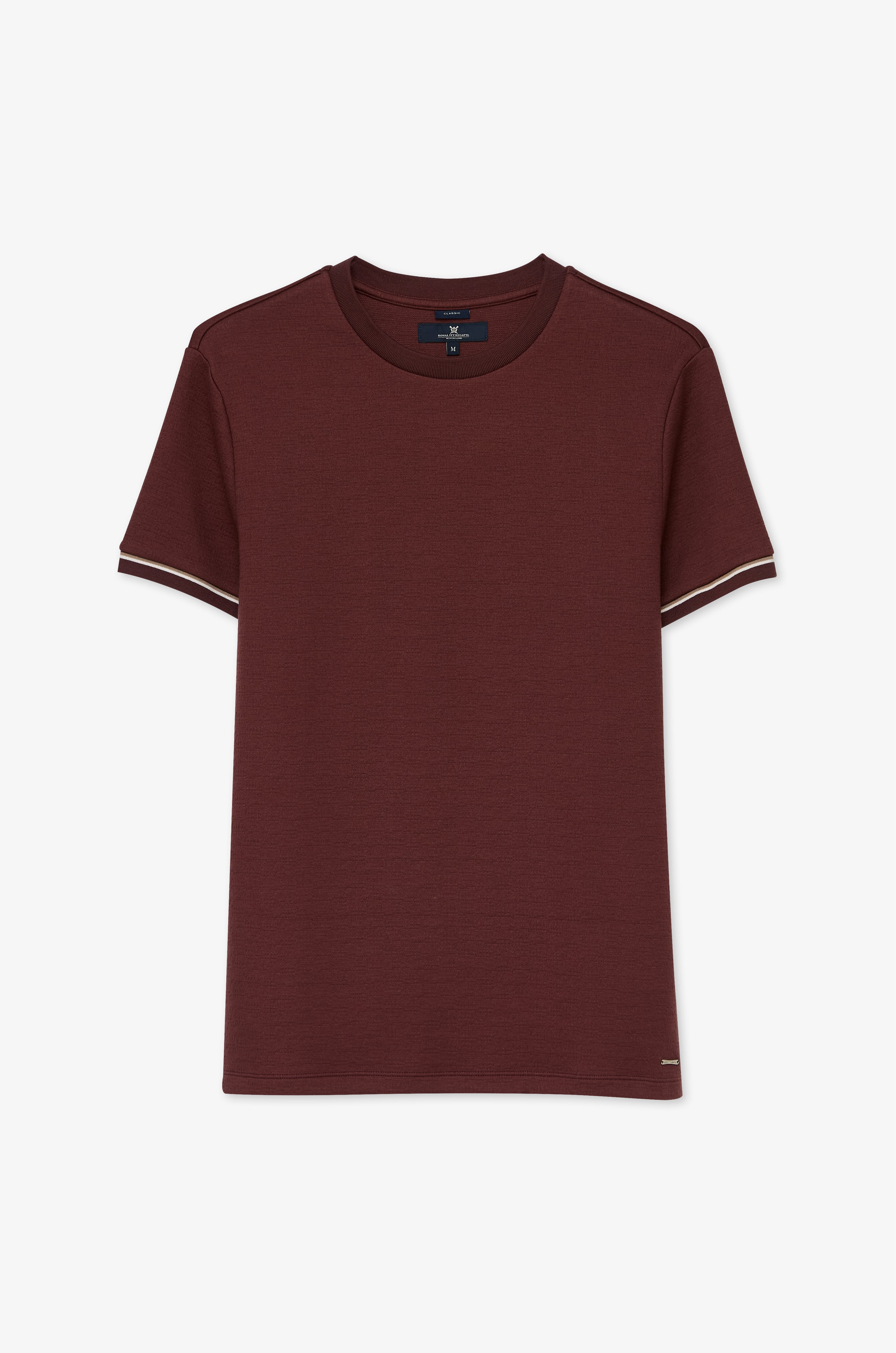 Contrast Trim Knit Tee Dark Brown