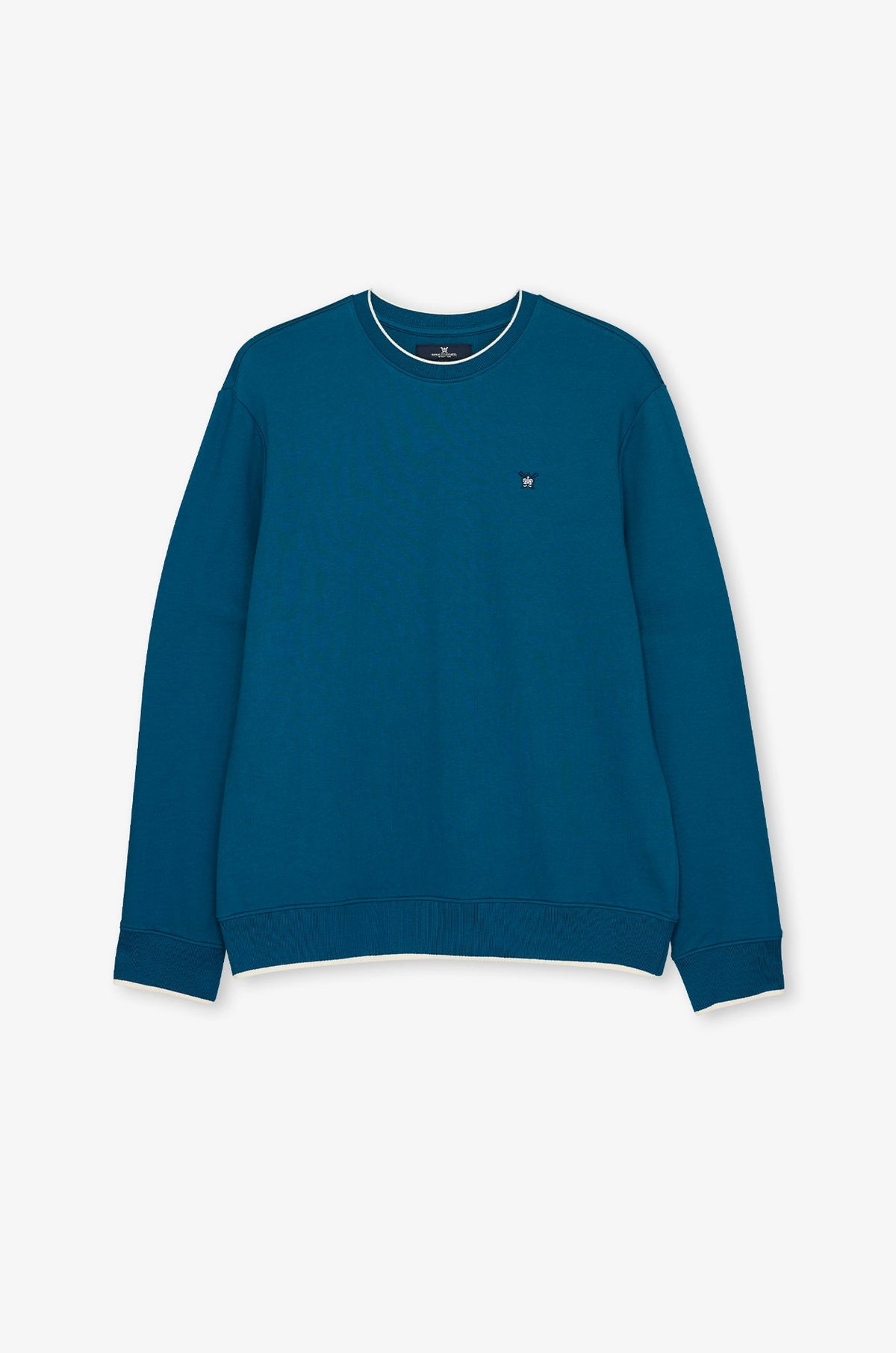 Striped Interlock French Terry Pullover