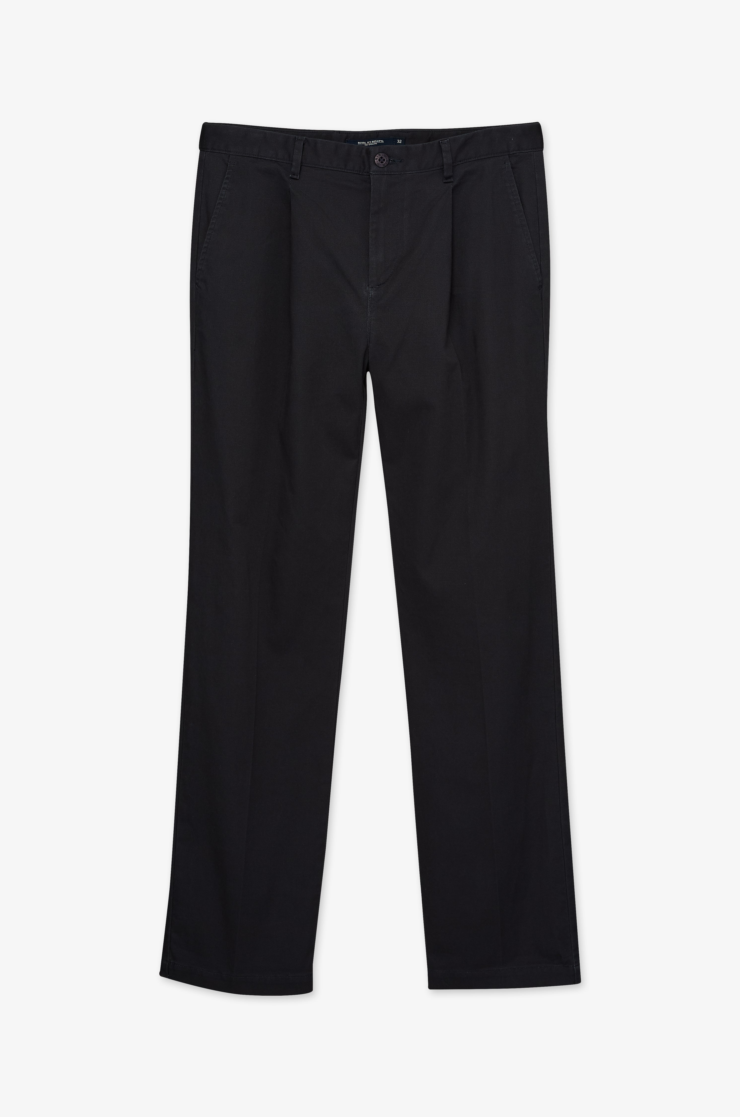 Micro-Textured Straight-Leg Trousers Dark Grey