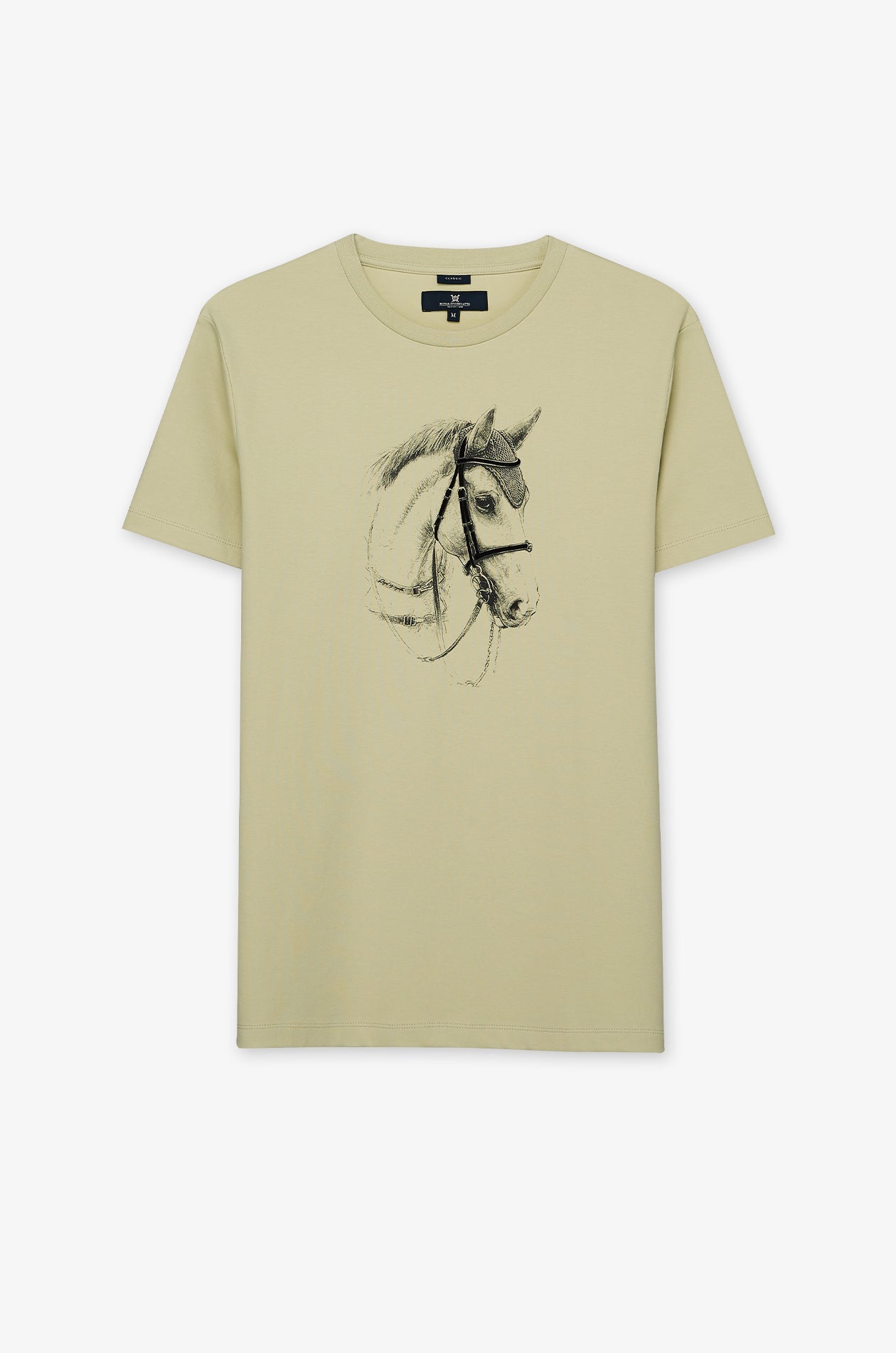 Abstract Graphic Cotton Tee Light Green