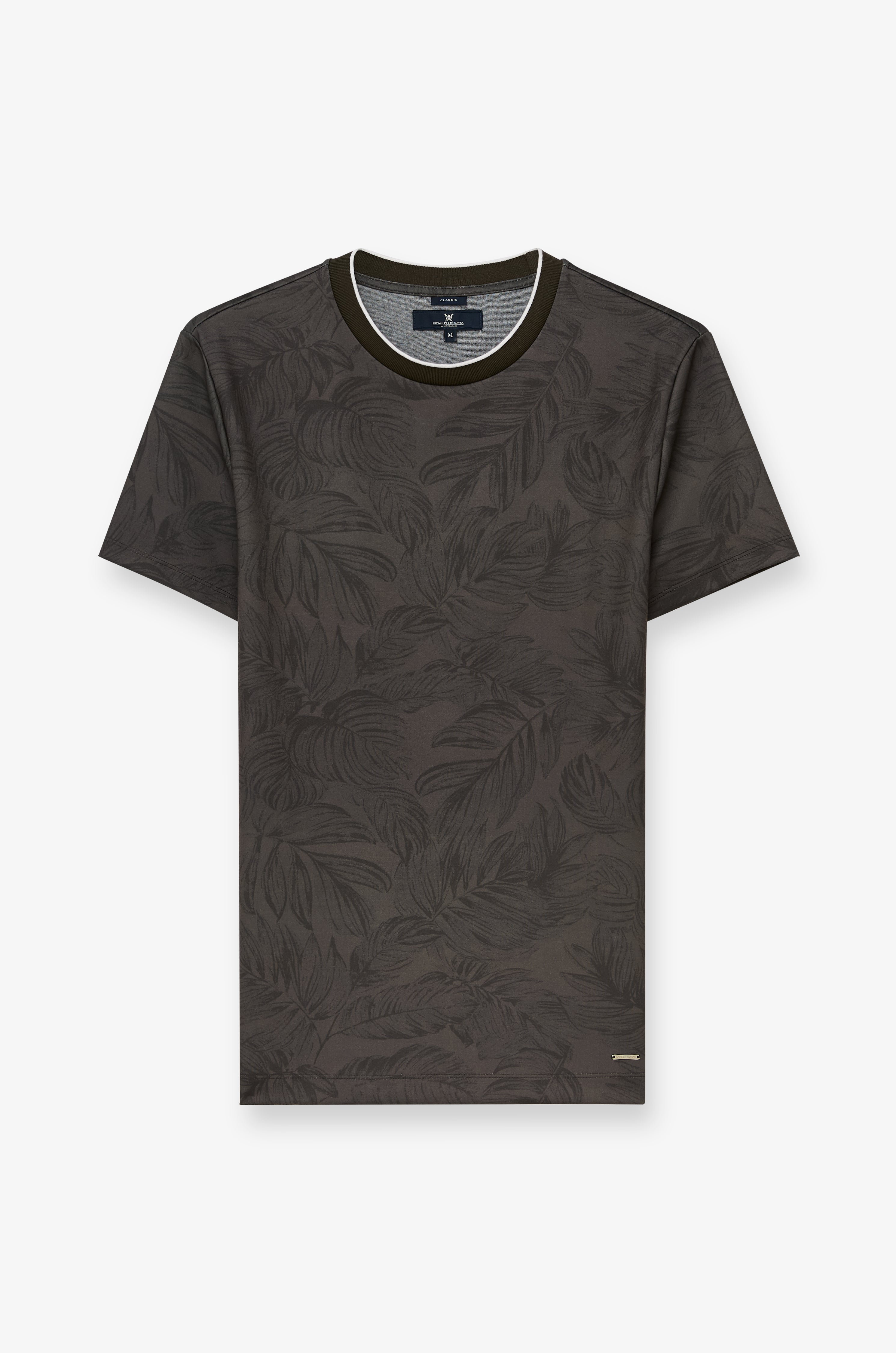 Tonal Botanical Tetured Knit Tee