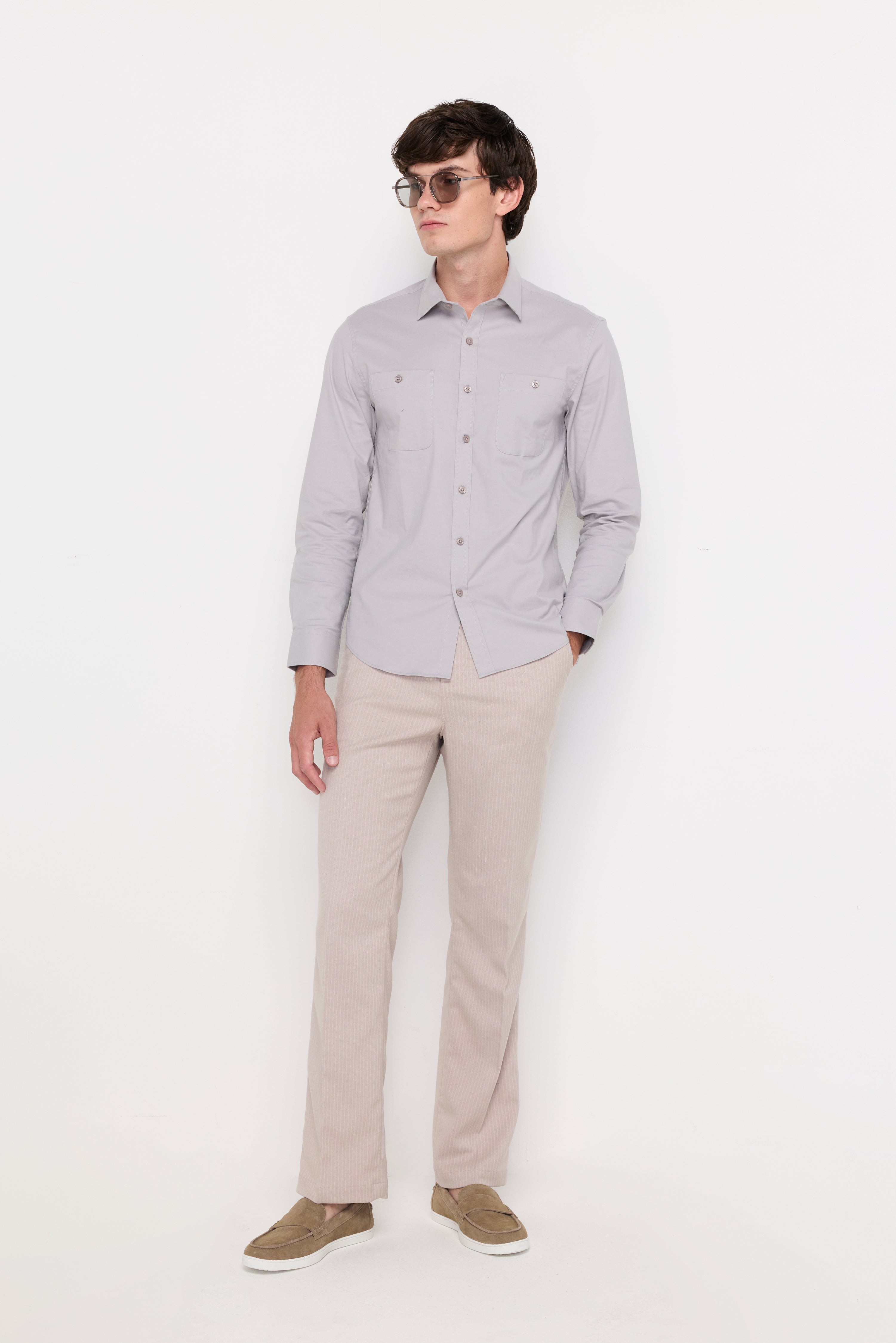 Utility Chest Pocket Shirt Grey