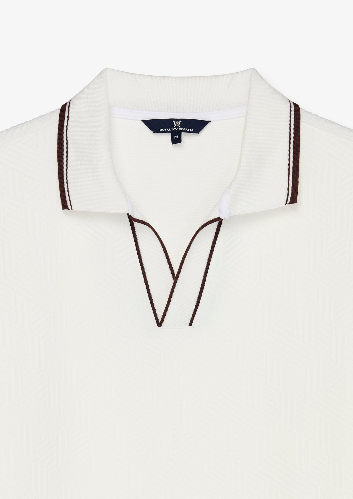 Contrast Trim Open Neck Polo