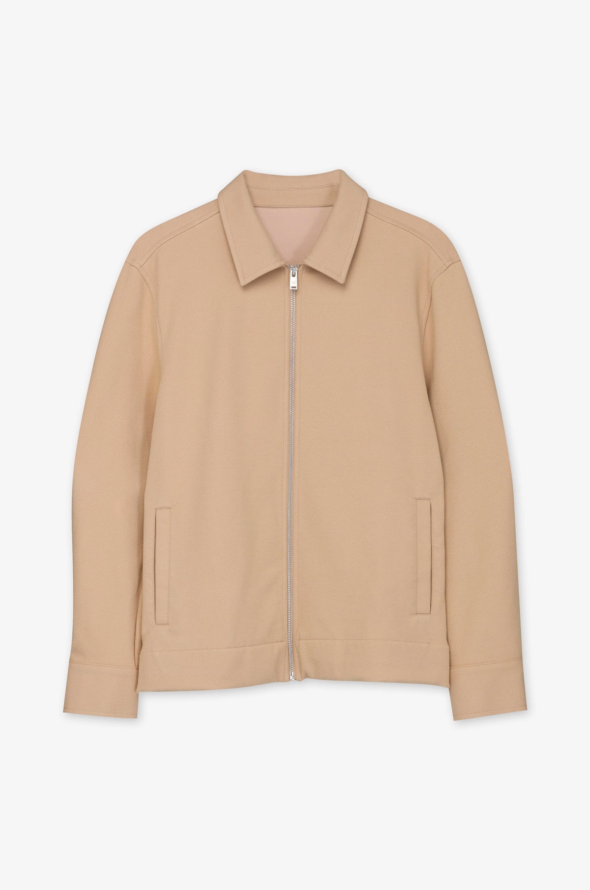 Collared Zip Front Casual Jacket
