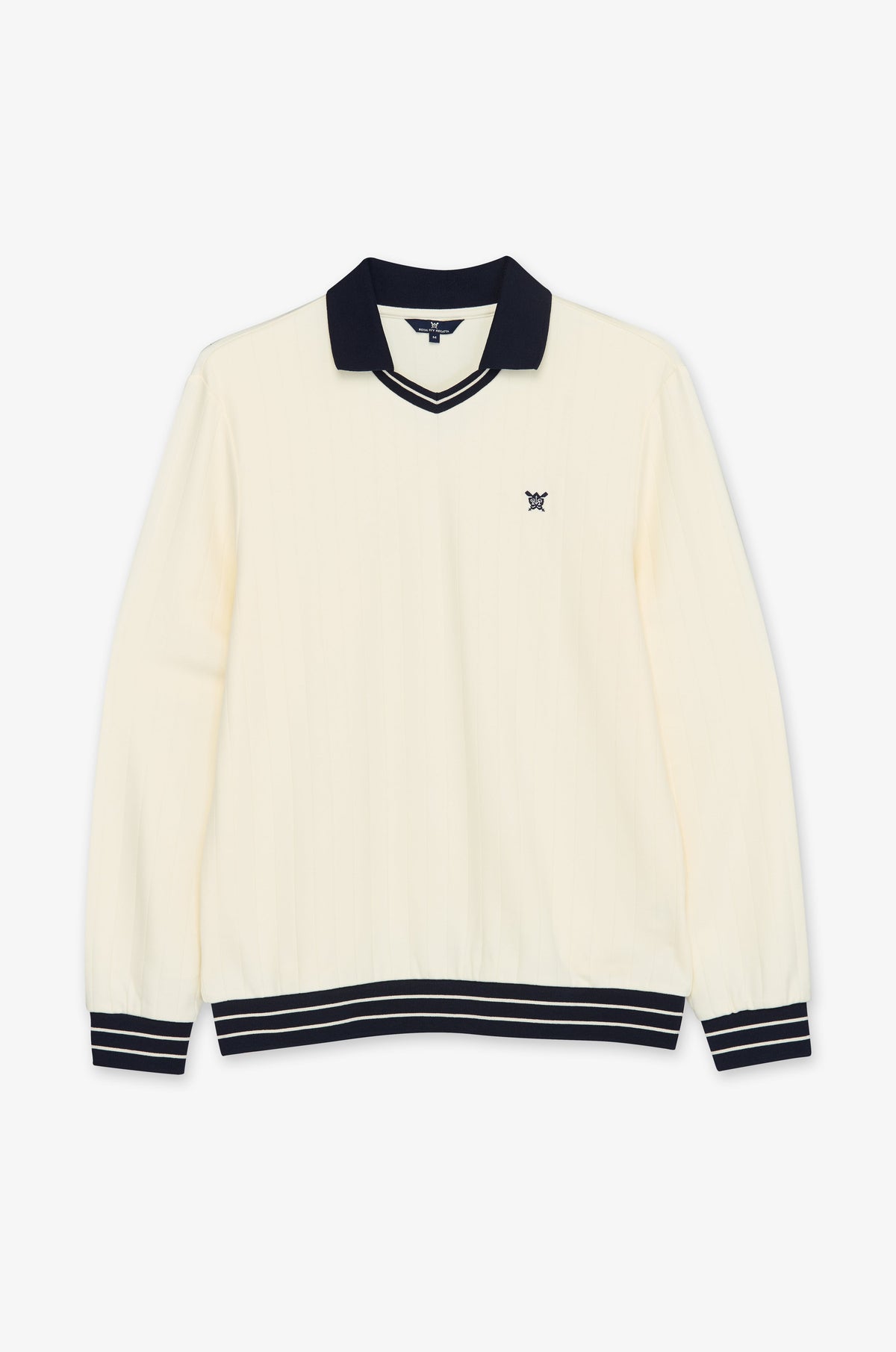 Contrast Collar Long Sleeve Pullover