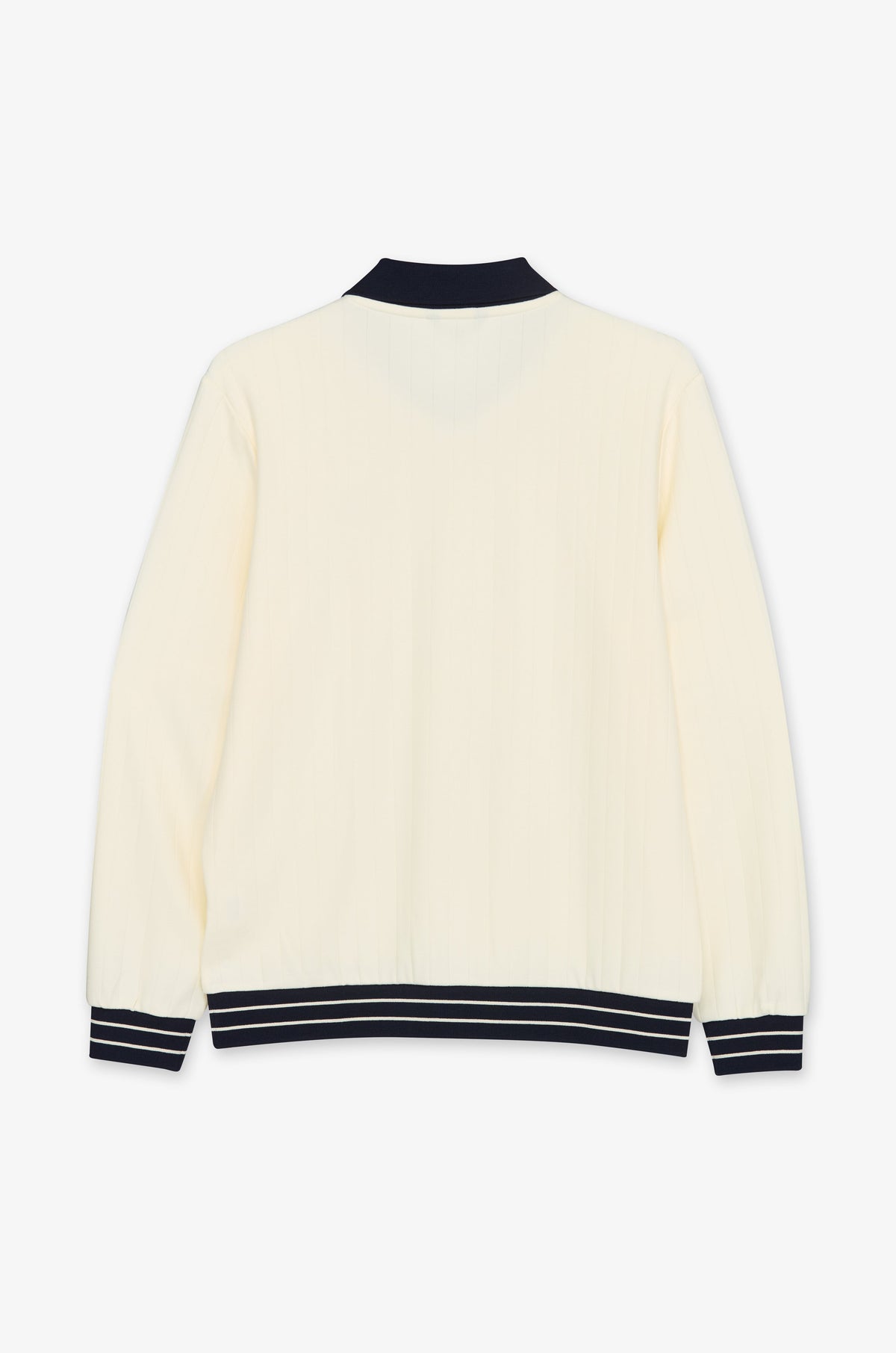 Contrast Collar Long Sleeve Pullover