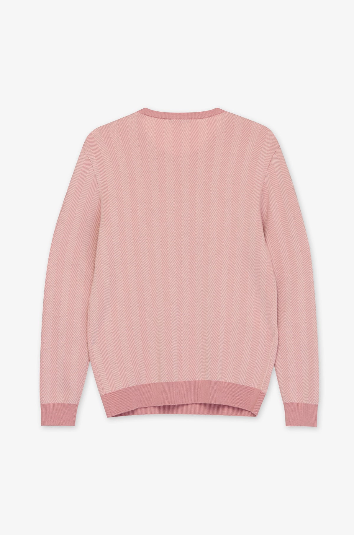 Rib Texture Crew Neck Pullover