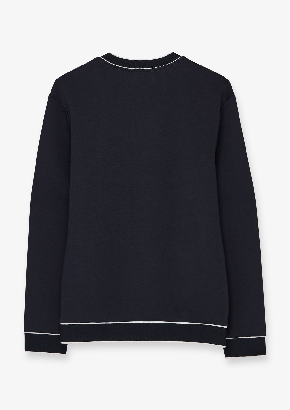 Contrast Trim V Neck Pullover