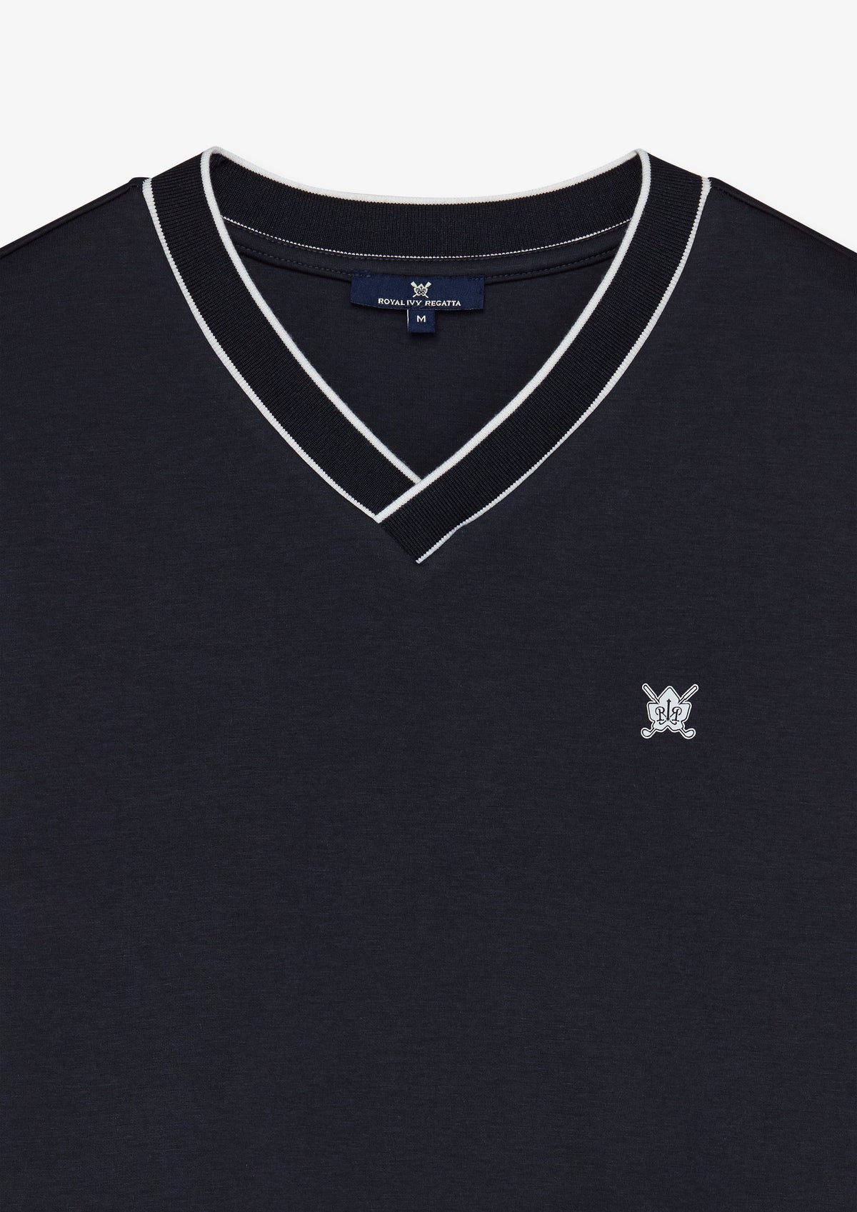 Contrast Trim V Neck Pullover