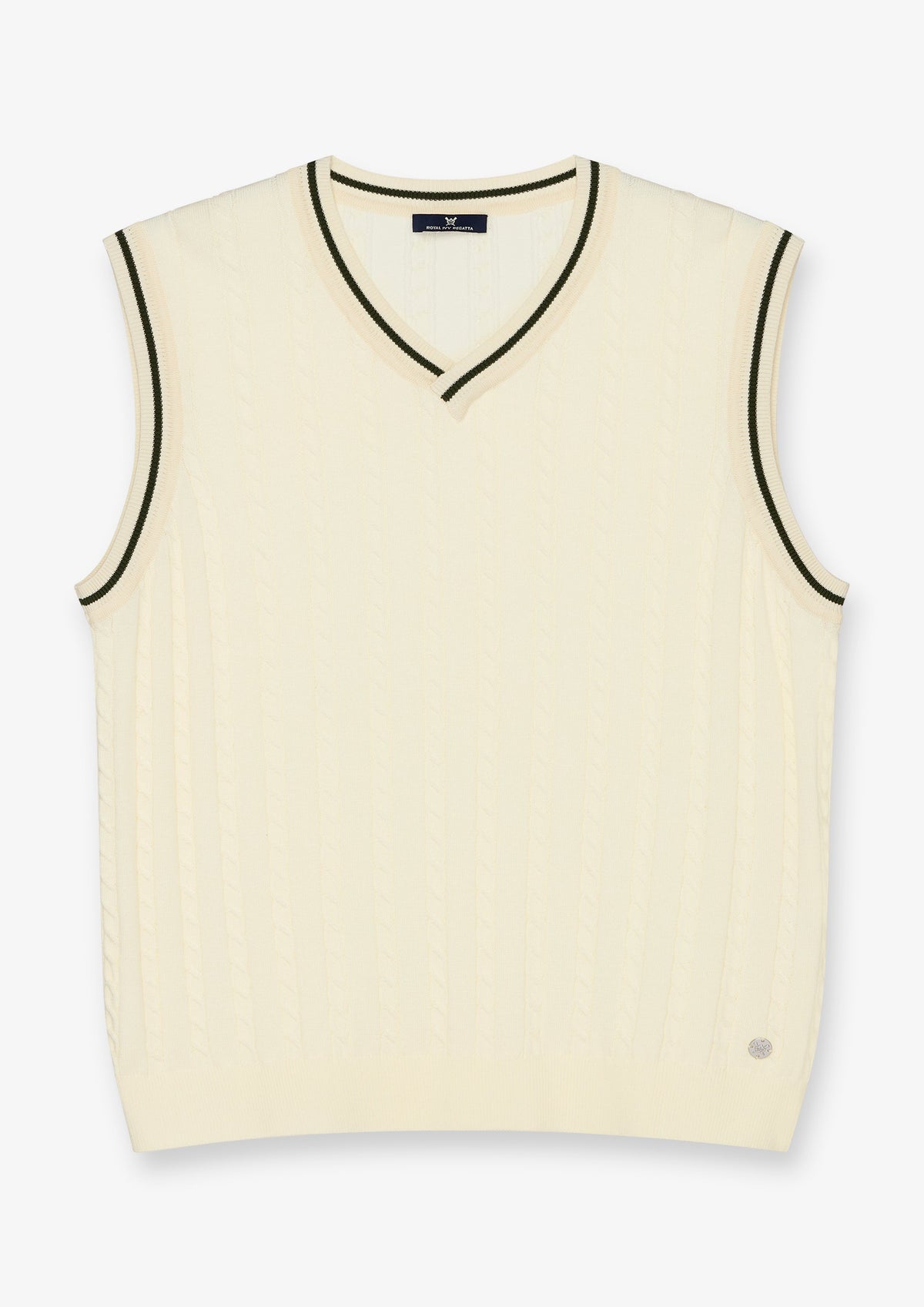 Contrast Trim V Neck Vest