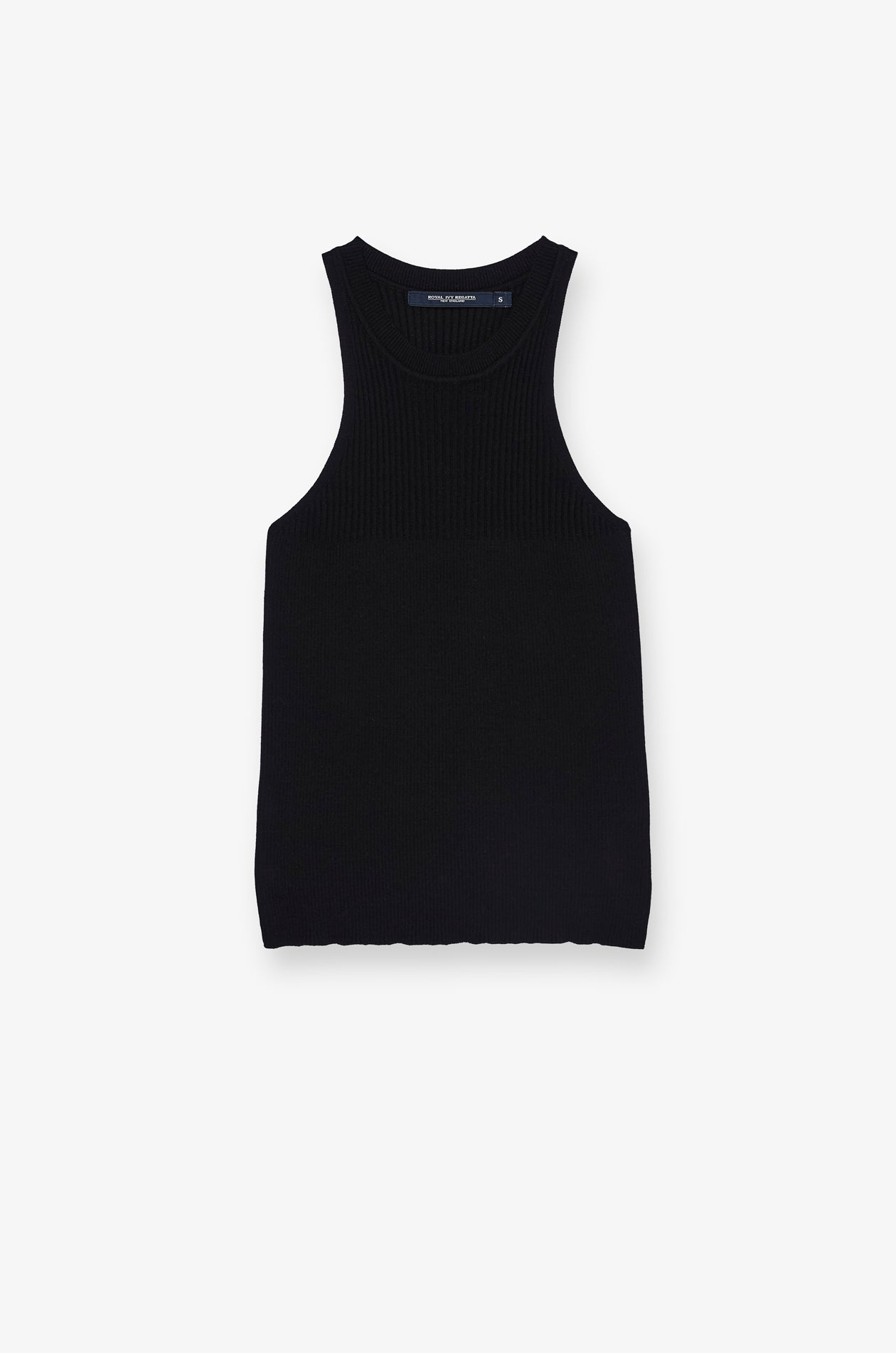 Sienna Ribbed Knit Tank Top Black