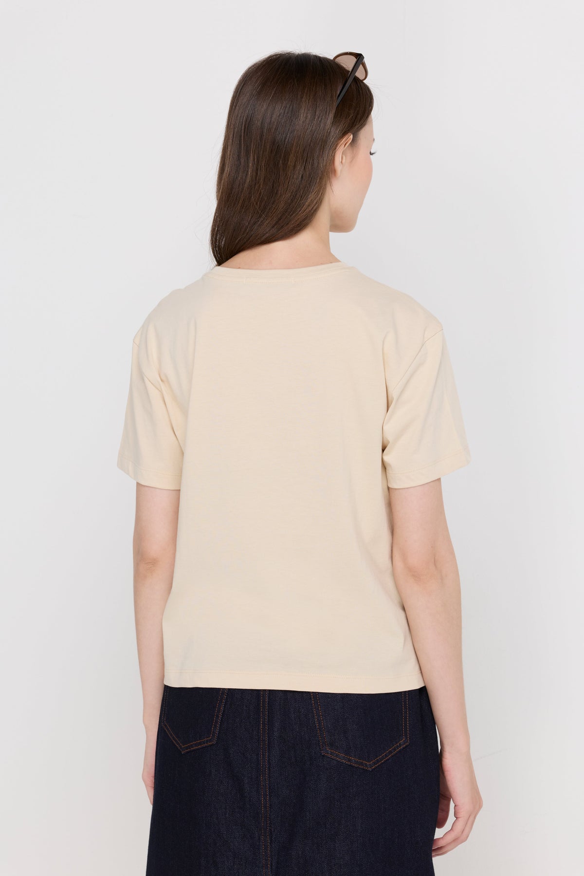 Monogram Signature Cotton T-Shirt Beige