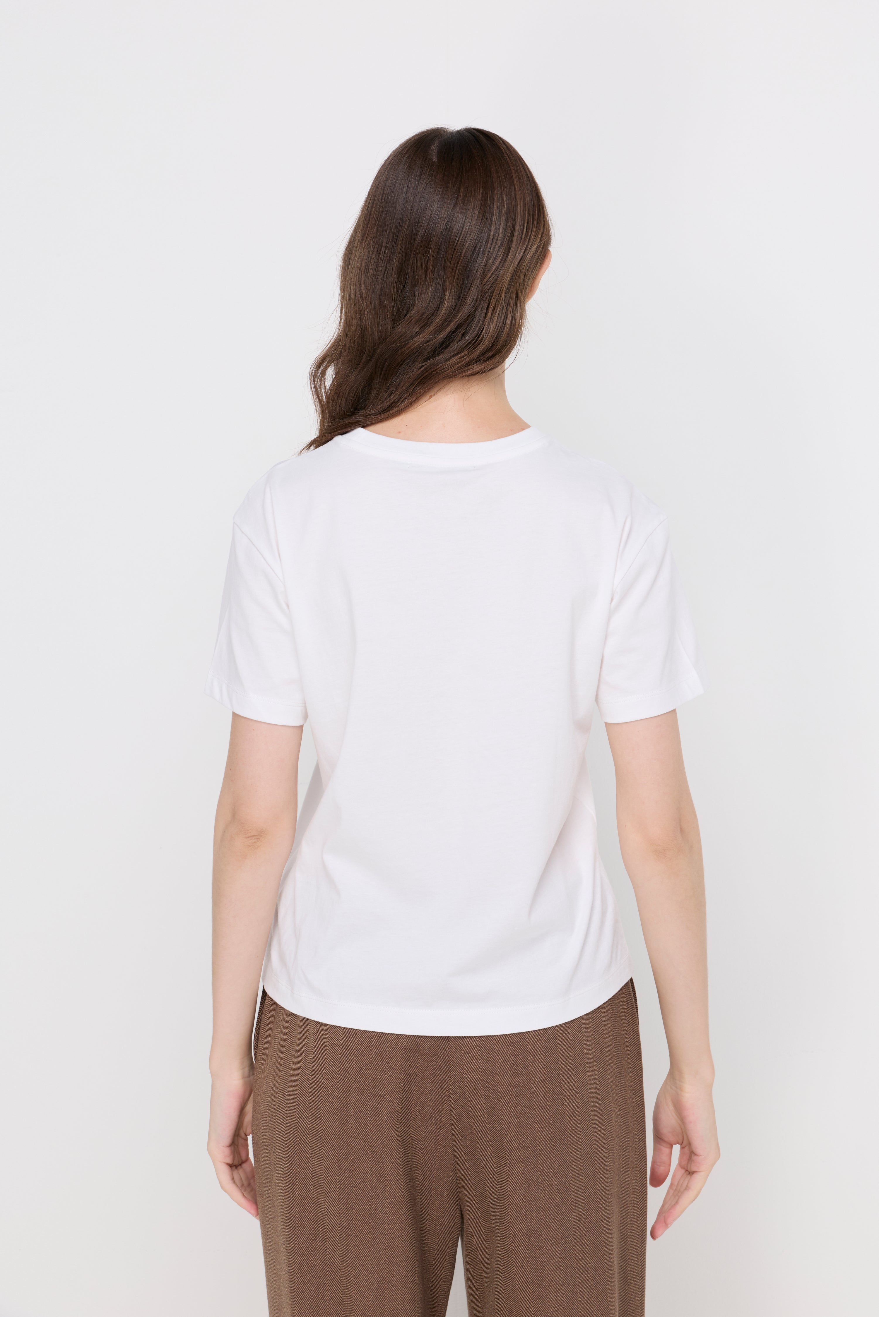 New England Signature Cotton T-Shirt Off-White
