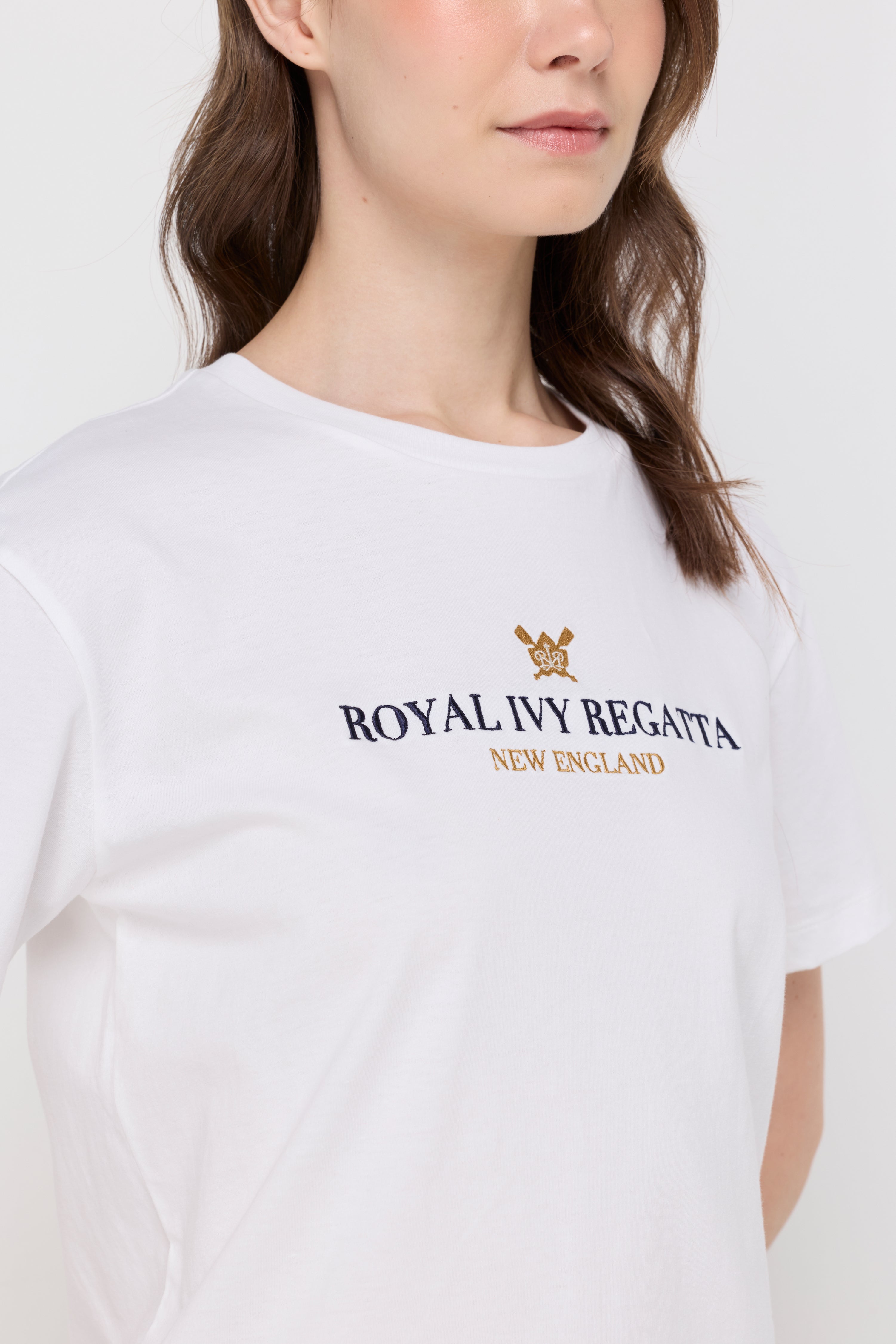 New England Signature Cotton T-Shirt Off-White