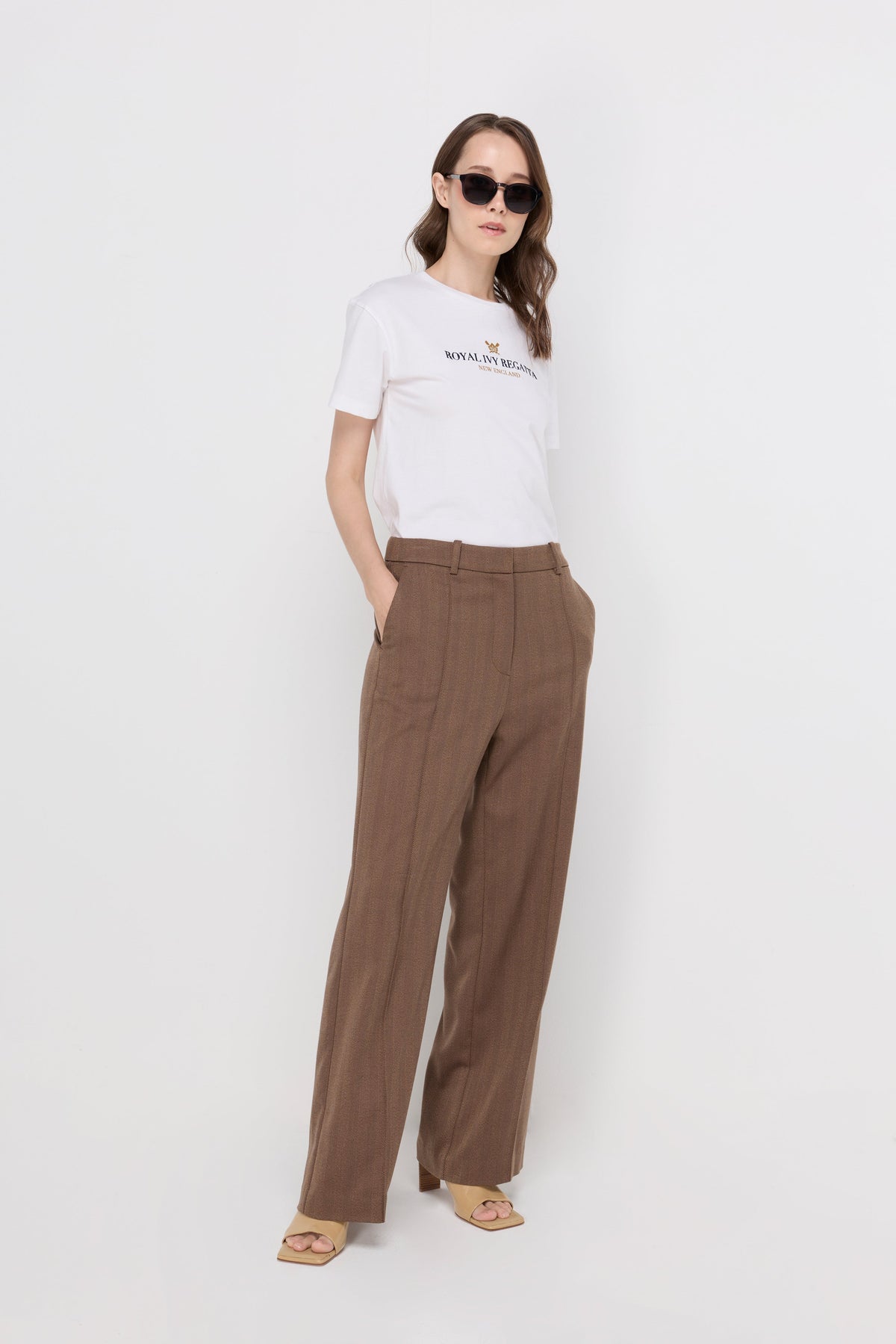 New England Signature Cotton T-Shirt Off-White