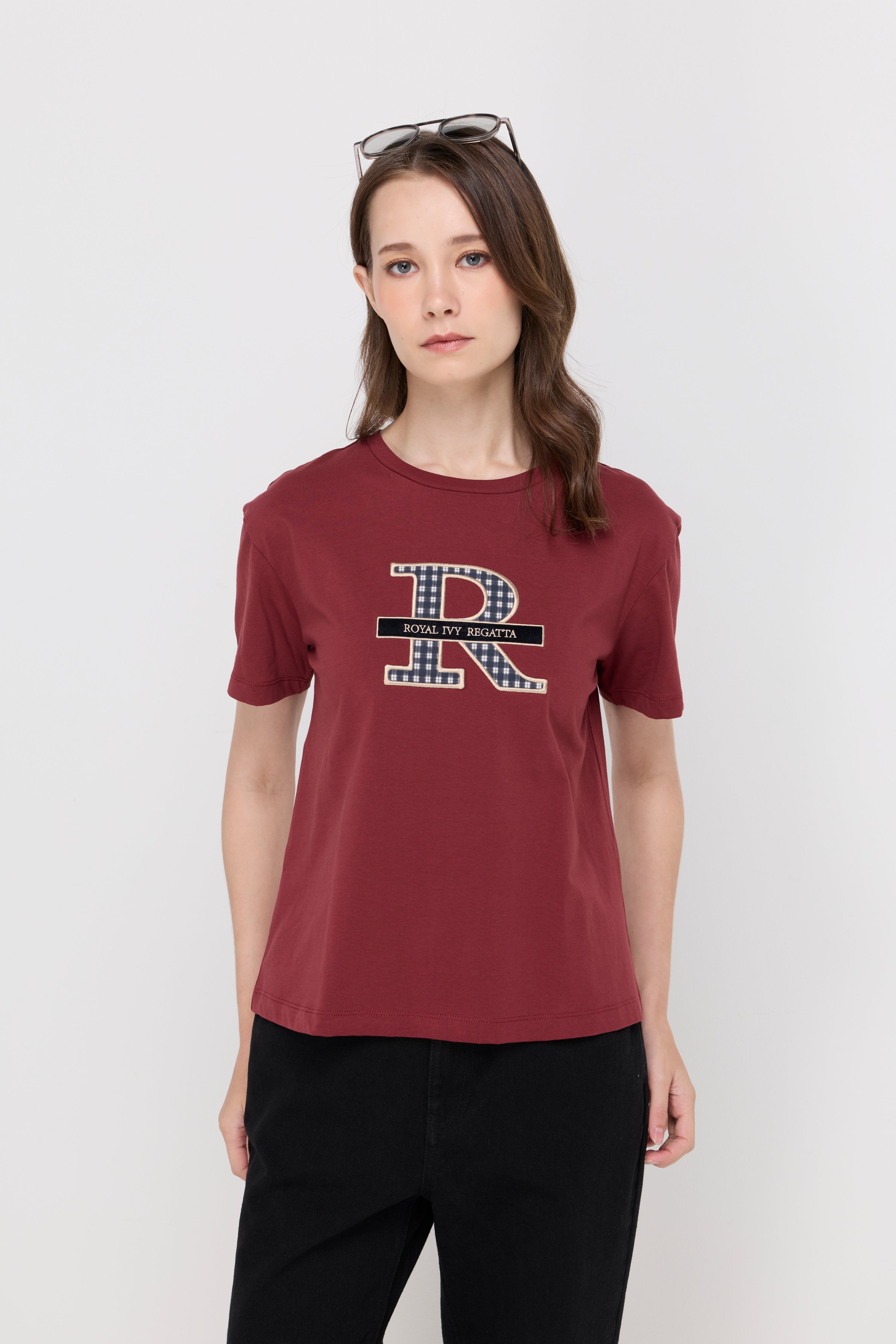 Monogram Graphic Cotton T-Shirt Red