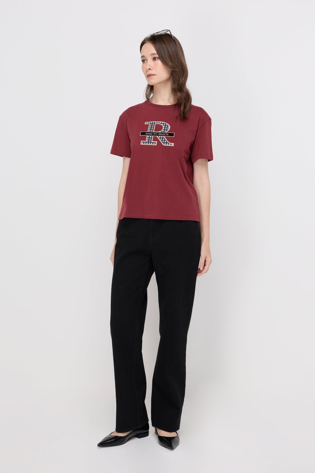 Monogram Graphic Cotton T-Shirt Red