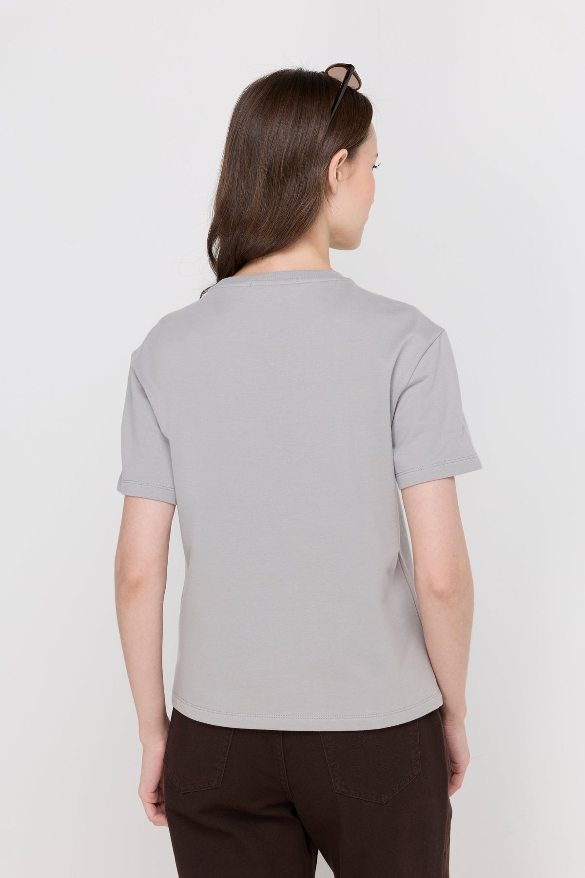 Dapper Cat French Terry T-Shirt Grey