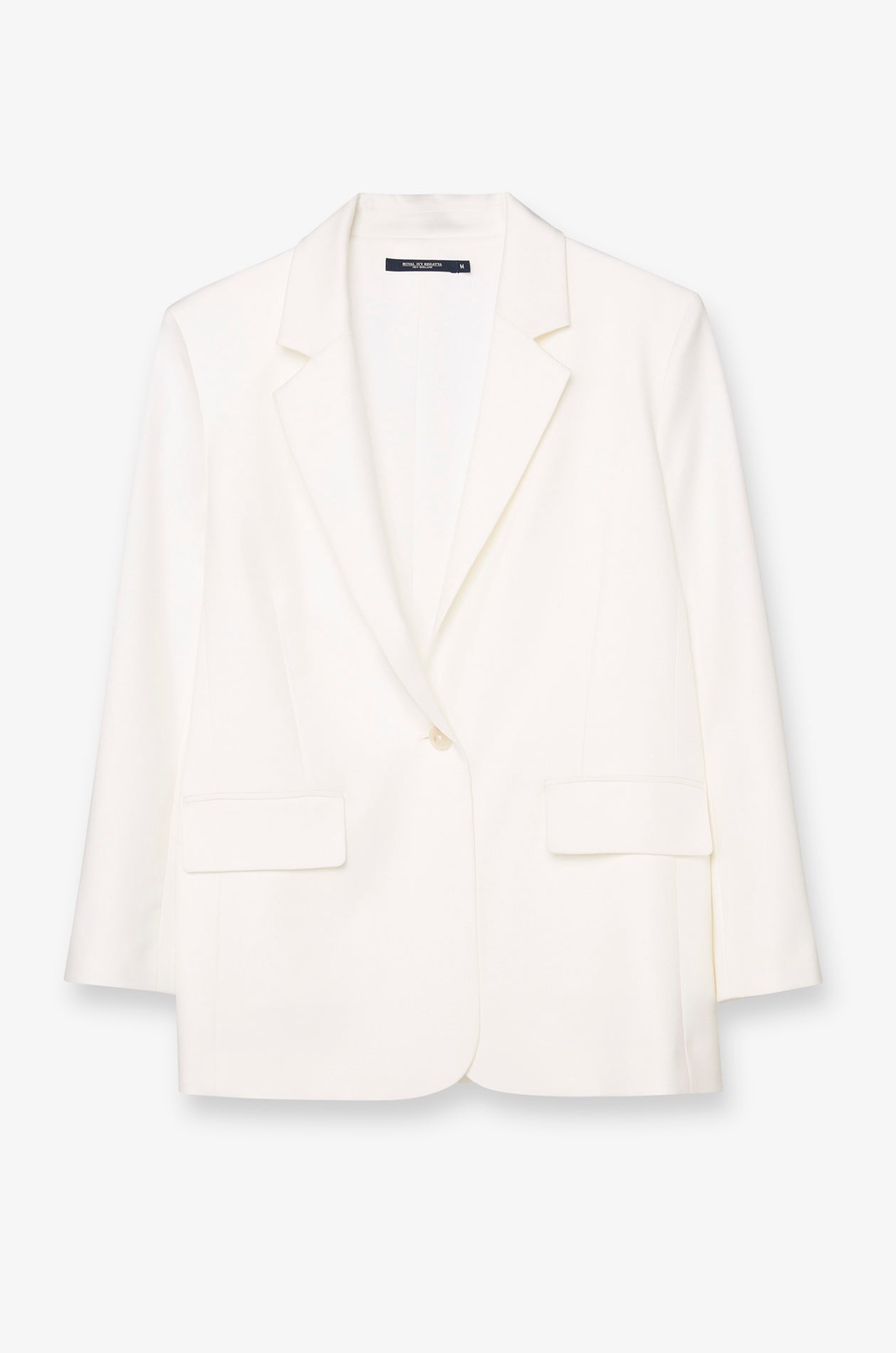 Single Button Tailored Blazer Off-White