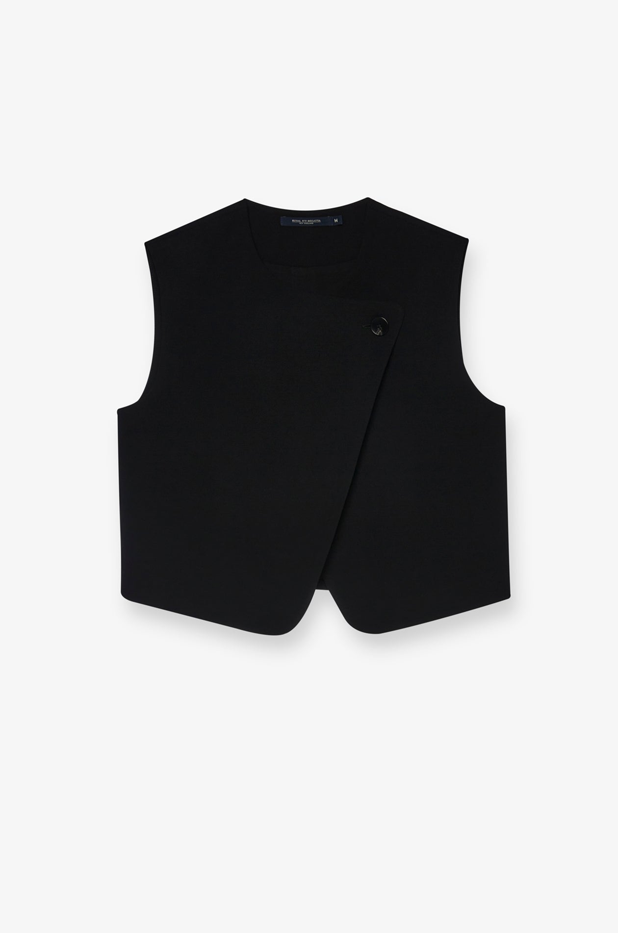 Arden Wrap-Front Vest Black
